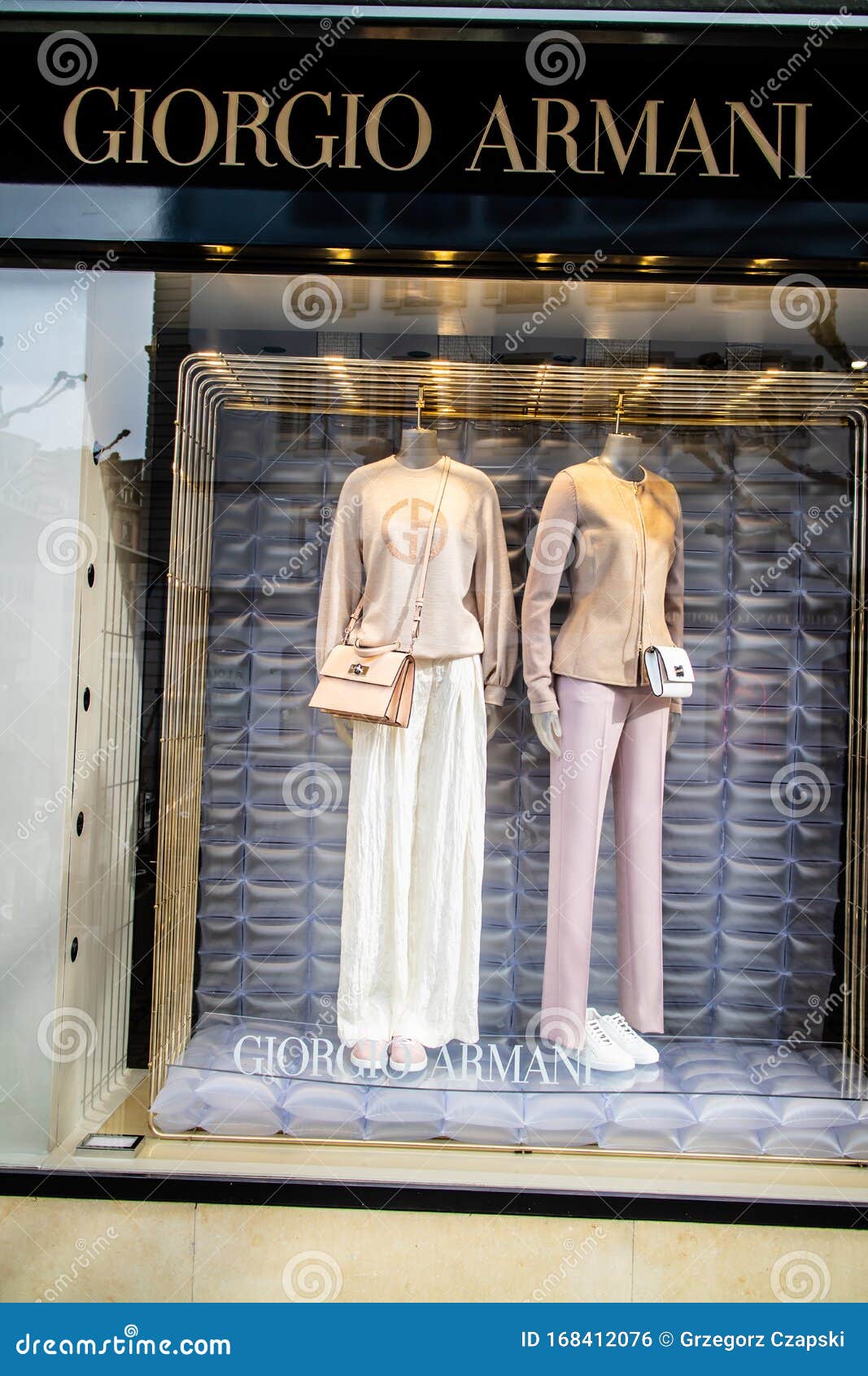Giorgio Armani Fashion Store, Window Shop, Clothes, Shoes on Display for  Sale, Modern Giorgio Armani Fashion House Editorial Photography - Image of  elegance, black: 168412237