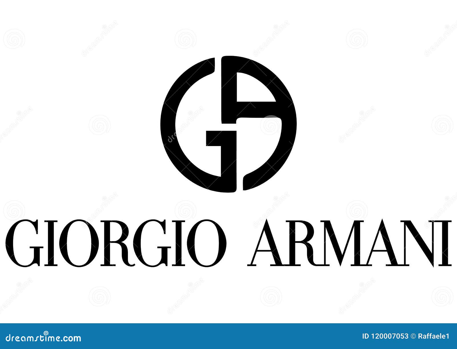 Giorgio Armani Logo editorial stock