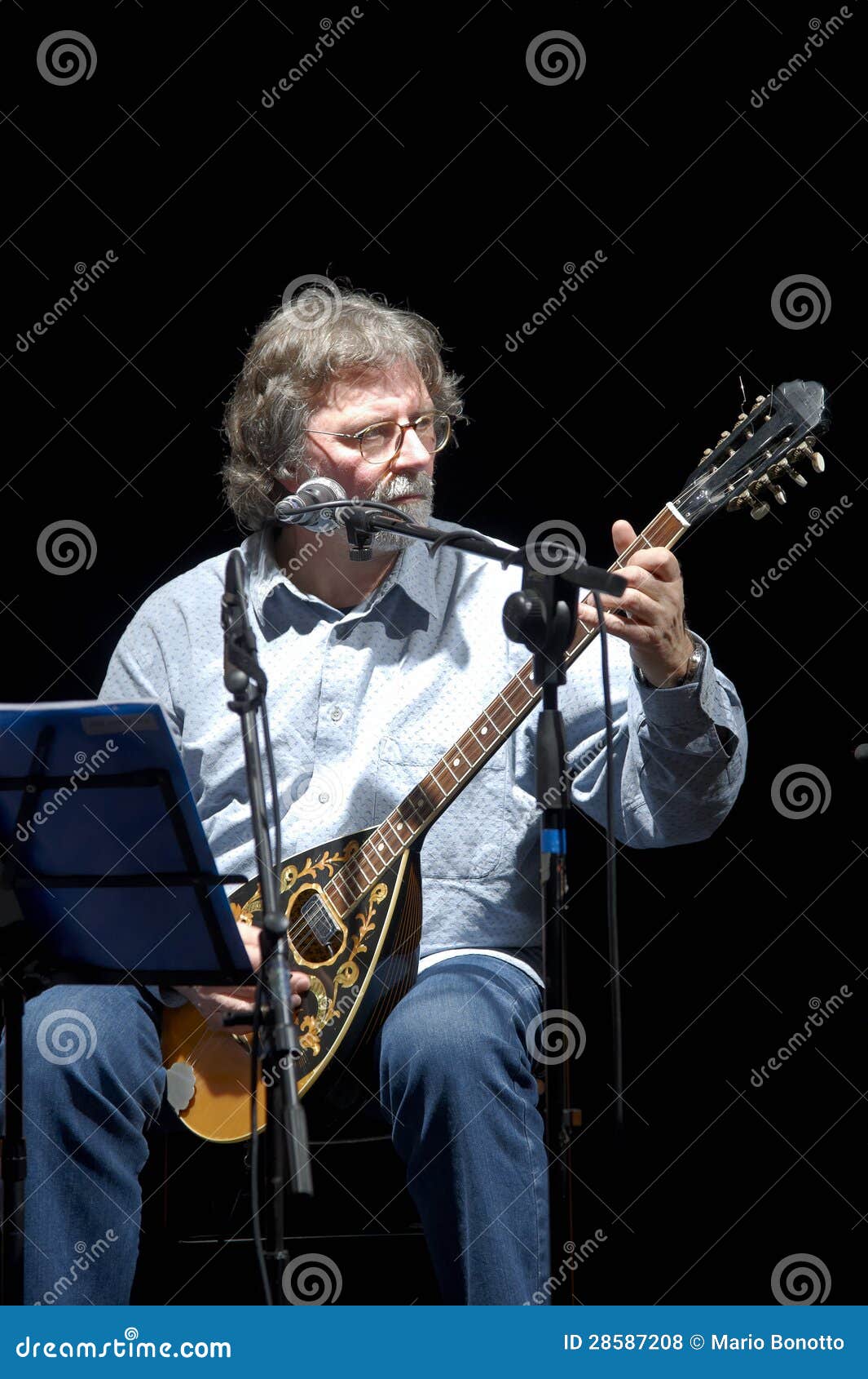 Bouzouki Player At Easter Celebration Heraklion Crete Greece Editorial