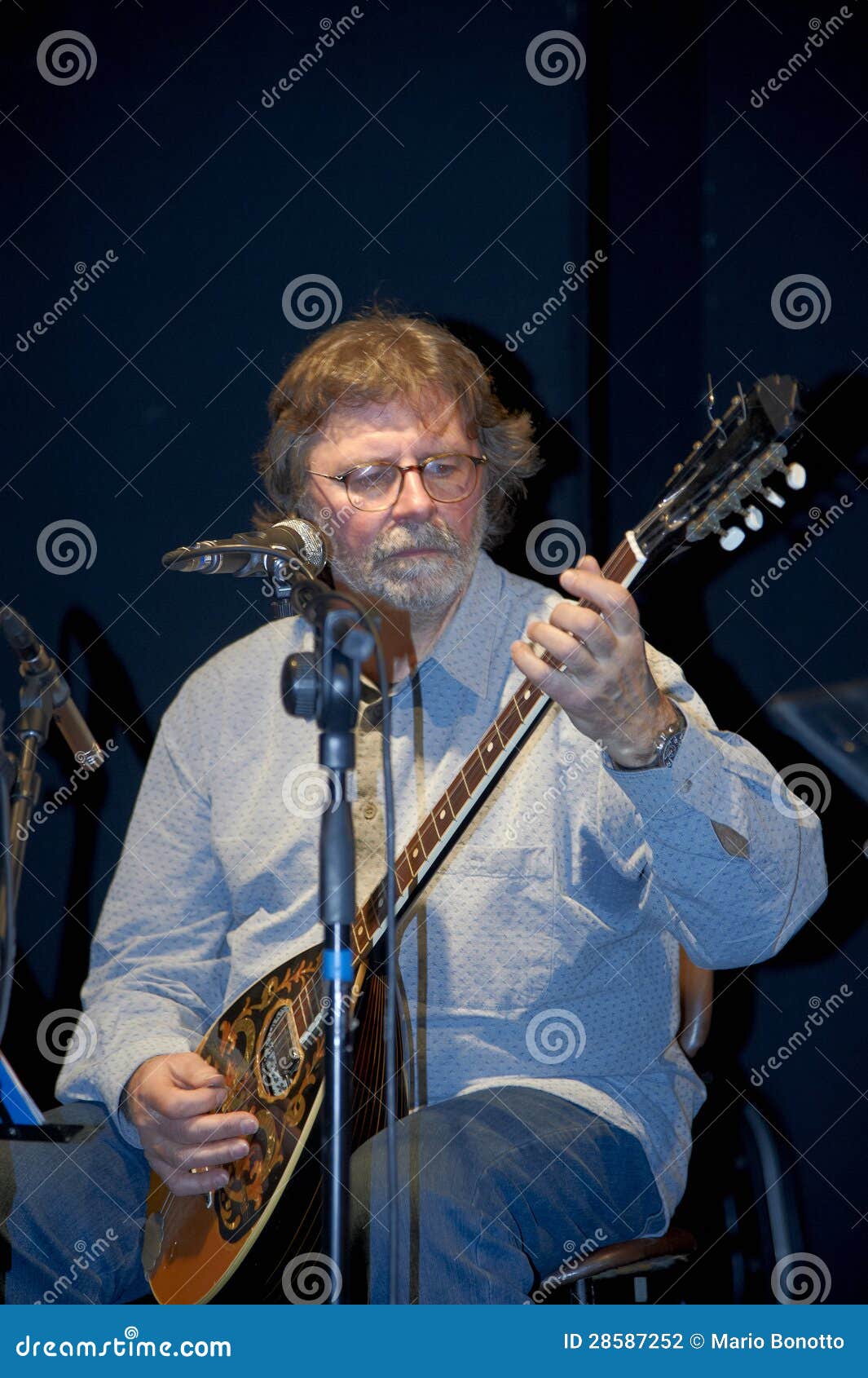 Bouzouki Player At Easter Celebration Heraklion Crete Greece Editorial