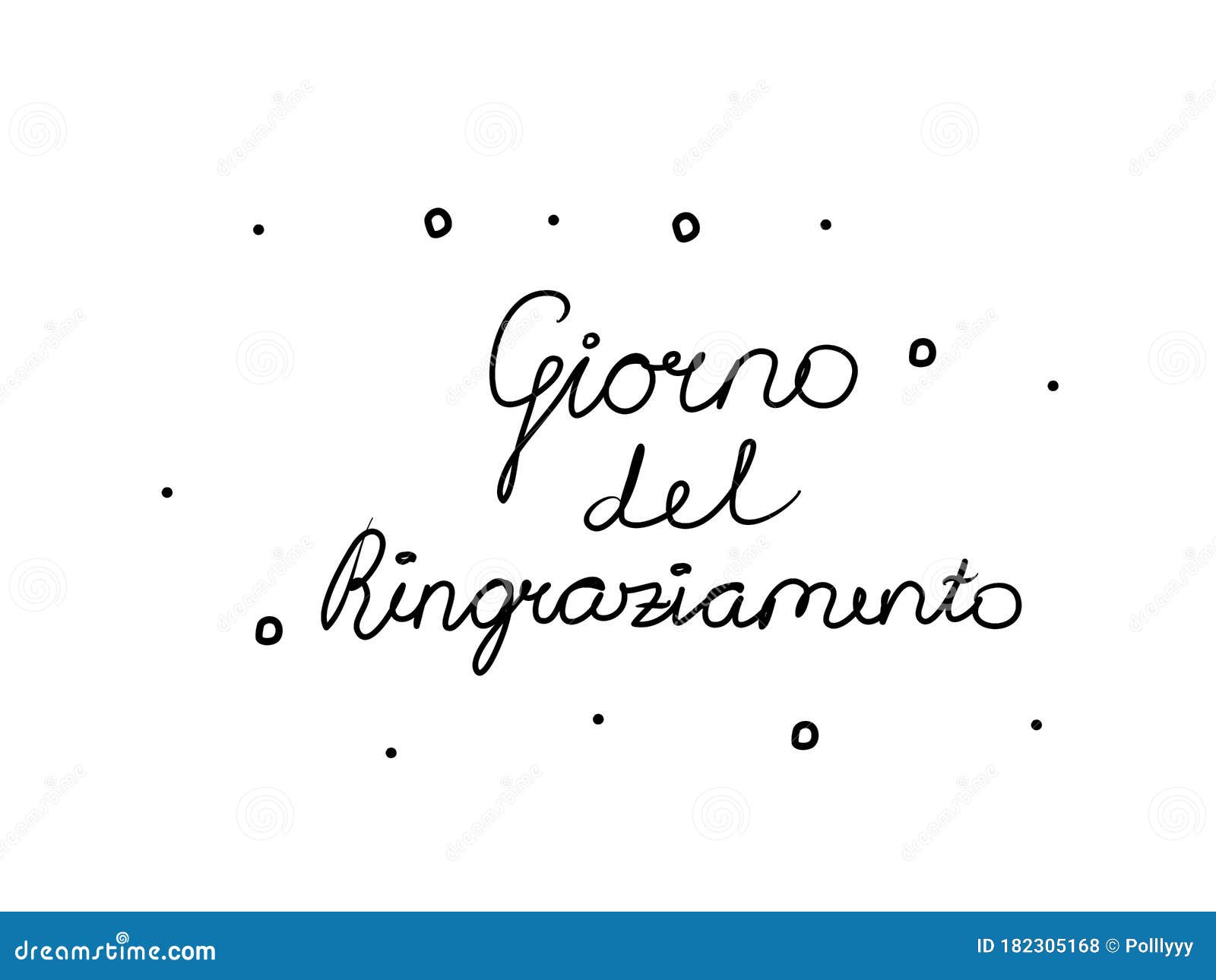 giorno del ringraziamento phrase handwritten with a calligraphy brush. thanksgiving day in italian. modern brush calligraphy.