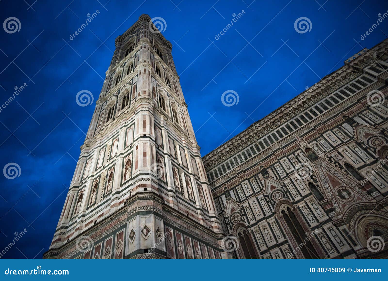 giotto`s campanile and santa maria del fiore cathedral, florence