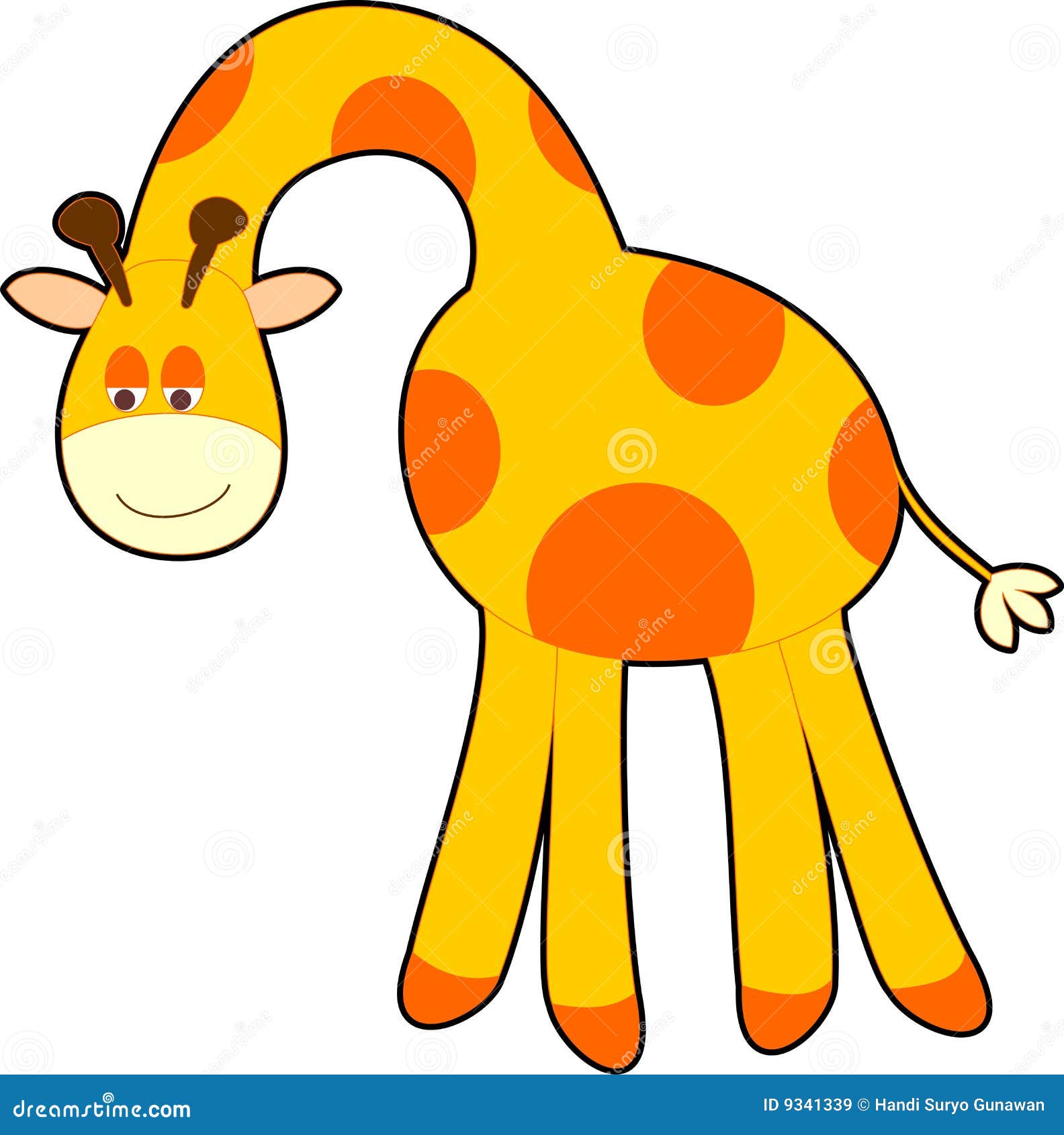 Giraffe stock vector  Illustration of jerapah  cartoon 