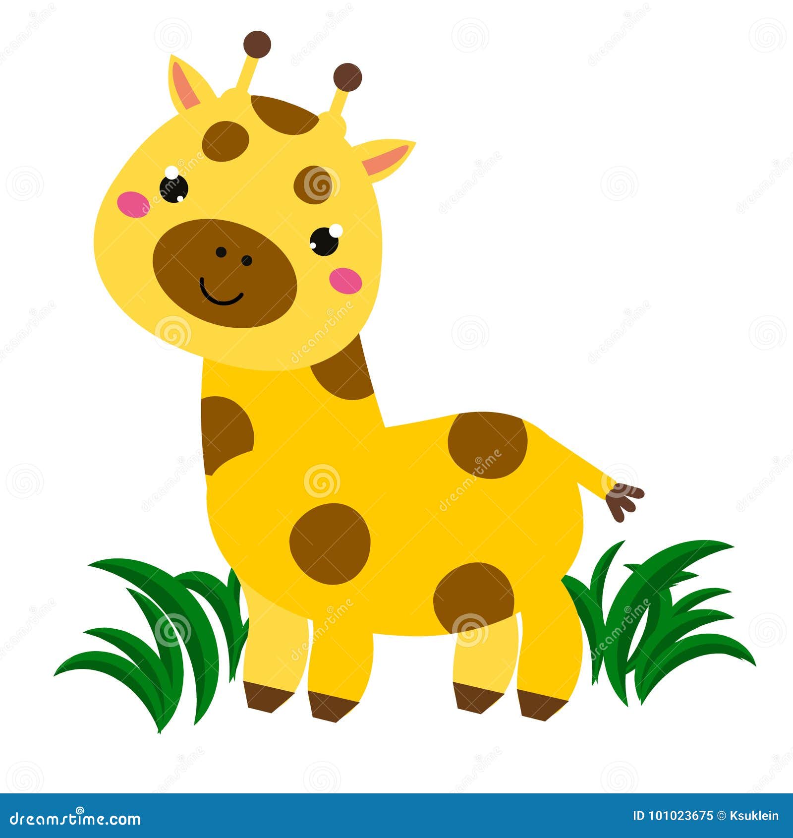 Animais De Desenhos Animados Simples Bonitos - Coelho, Girafa