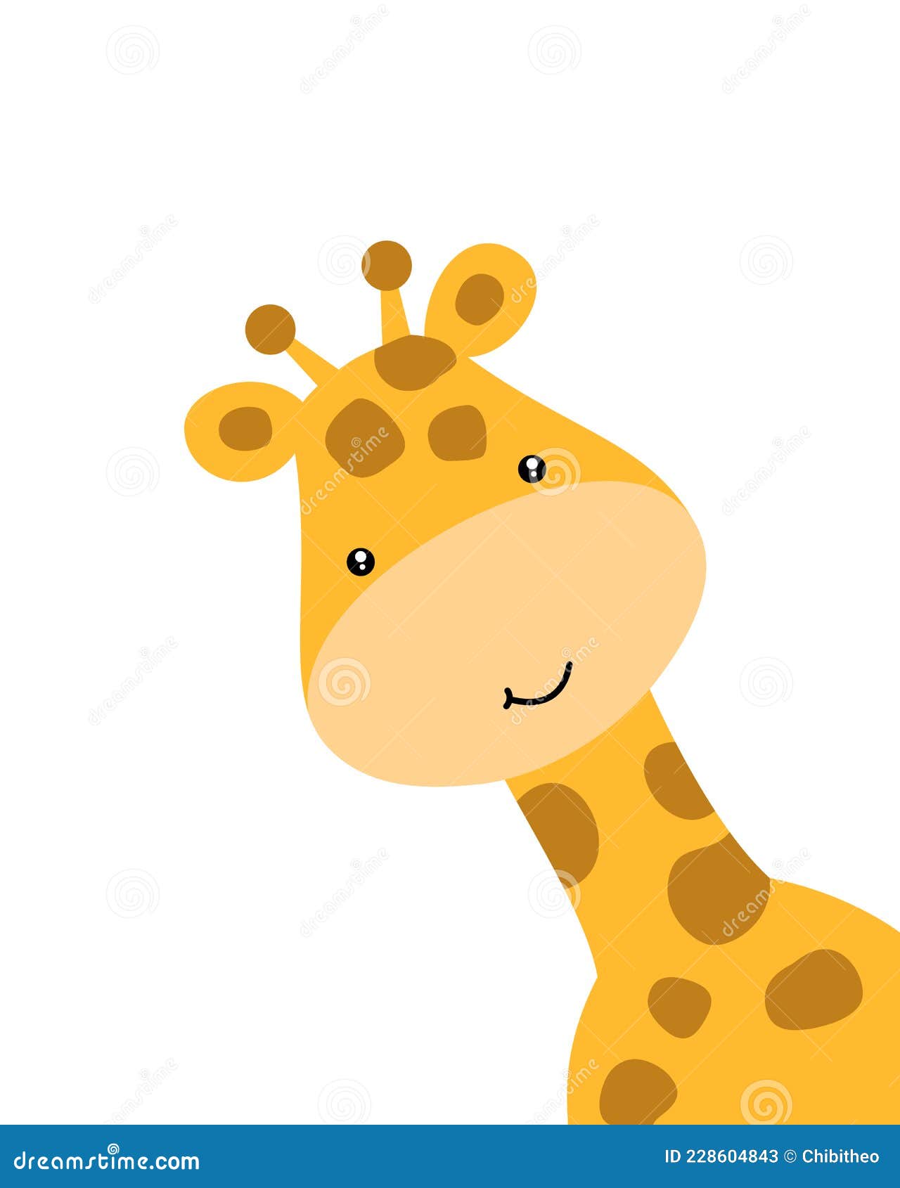 Giraffe Cartoon Icon, for Kids Wallpaper Stock Vector - Illustration of  card, wallpaper: 228604843