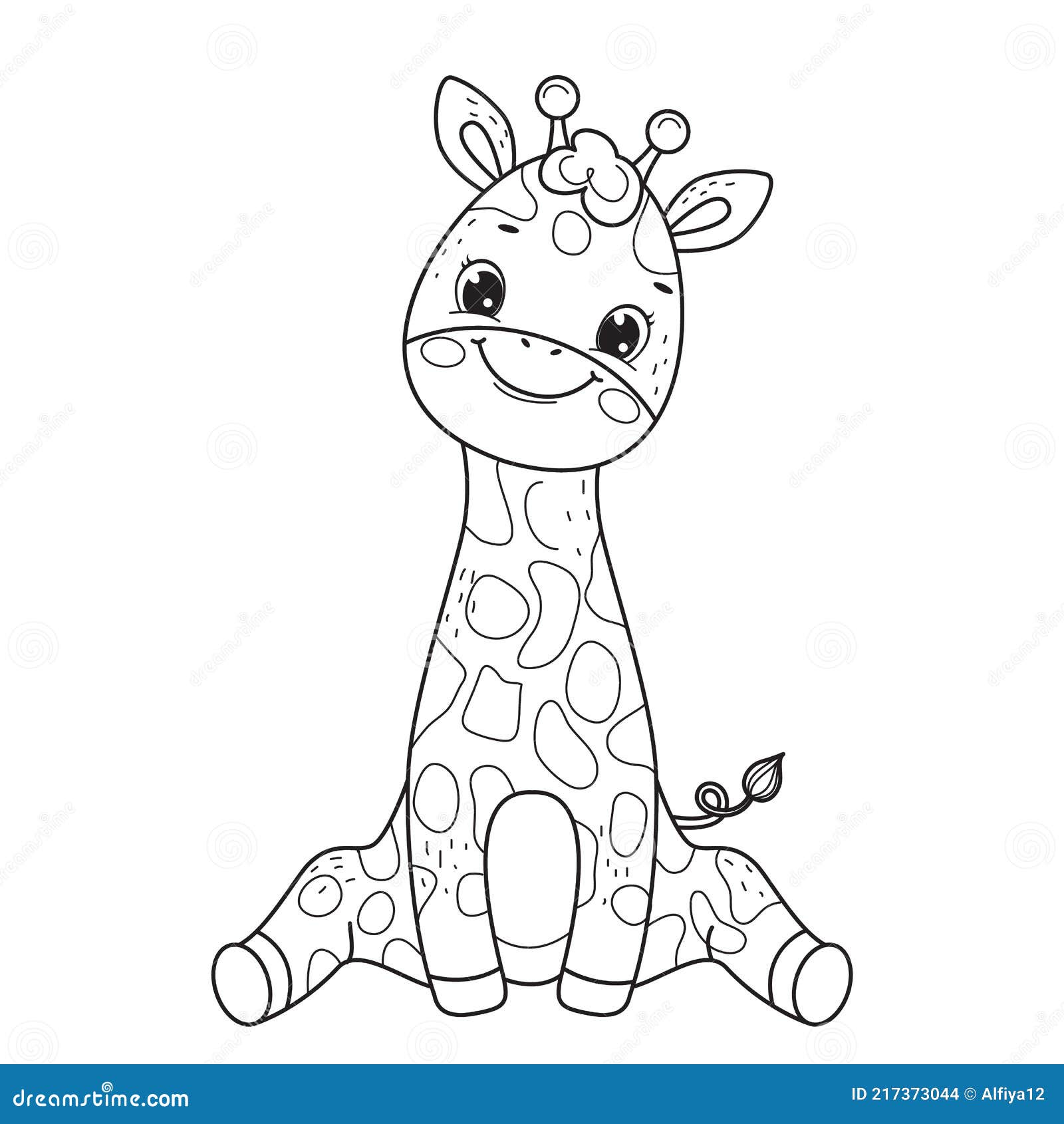 Baby Giraffe Coloring Page