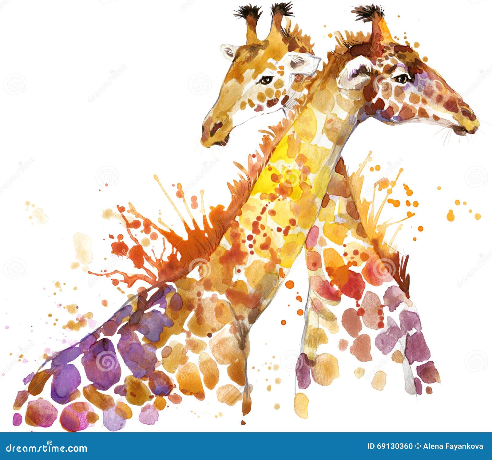 giraffe. giraffe  watercolor