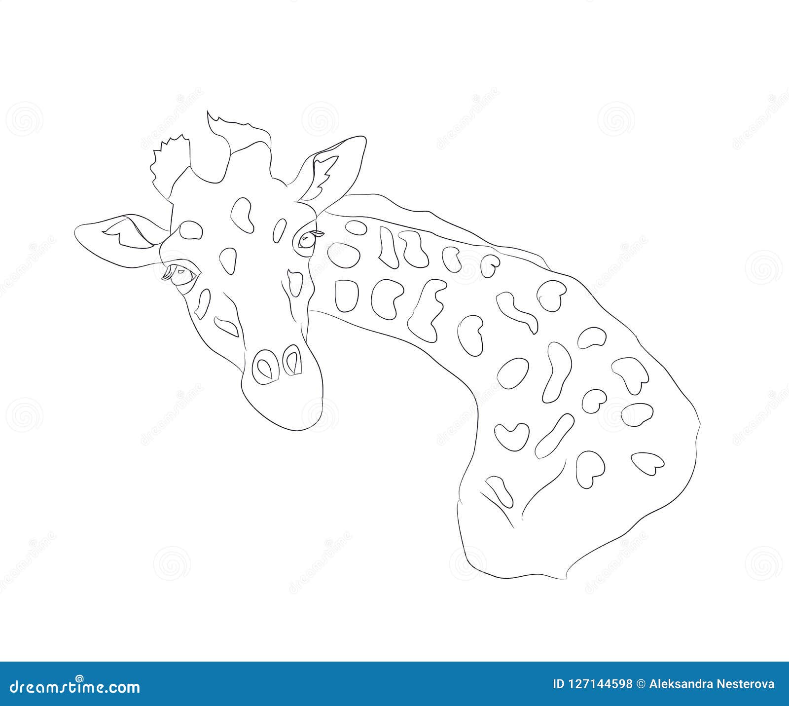 Giraffe Graphic Lines Vector Stock Vector Illustration Of Cute