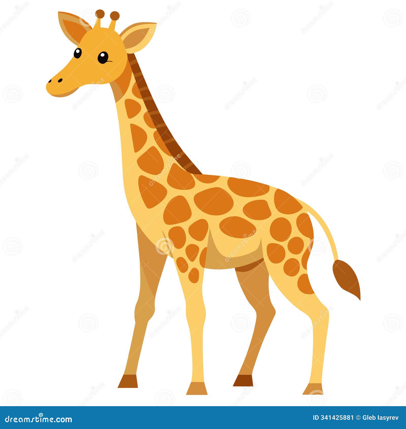 giraffe  on background  clipart 