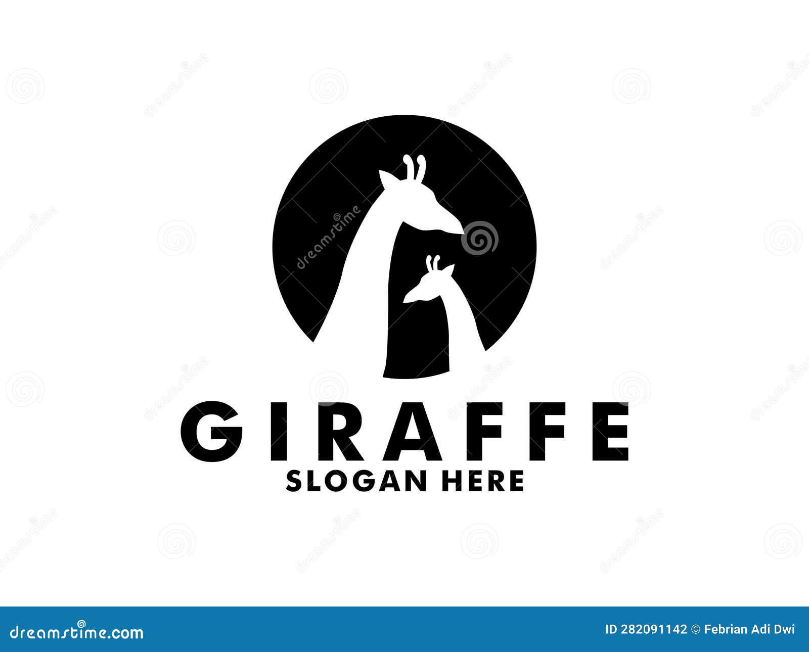 Giraffe Logo Vector, Giraffe Silhouette Logo Design Template Stock