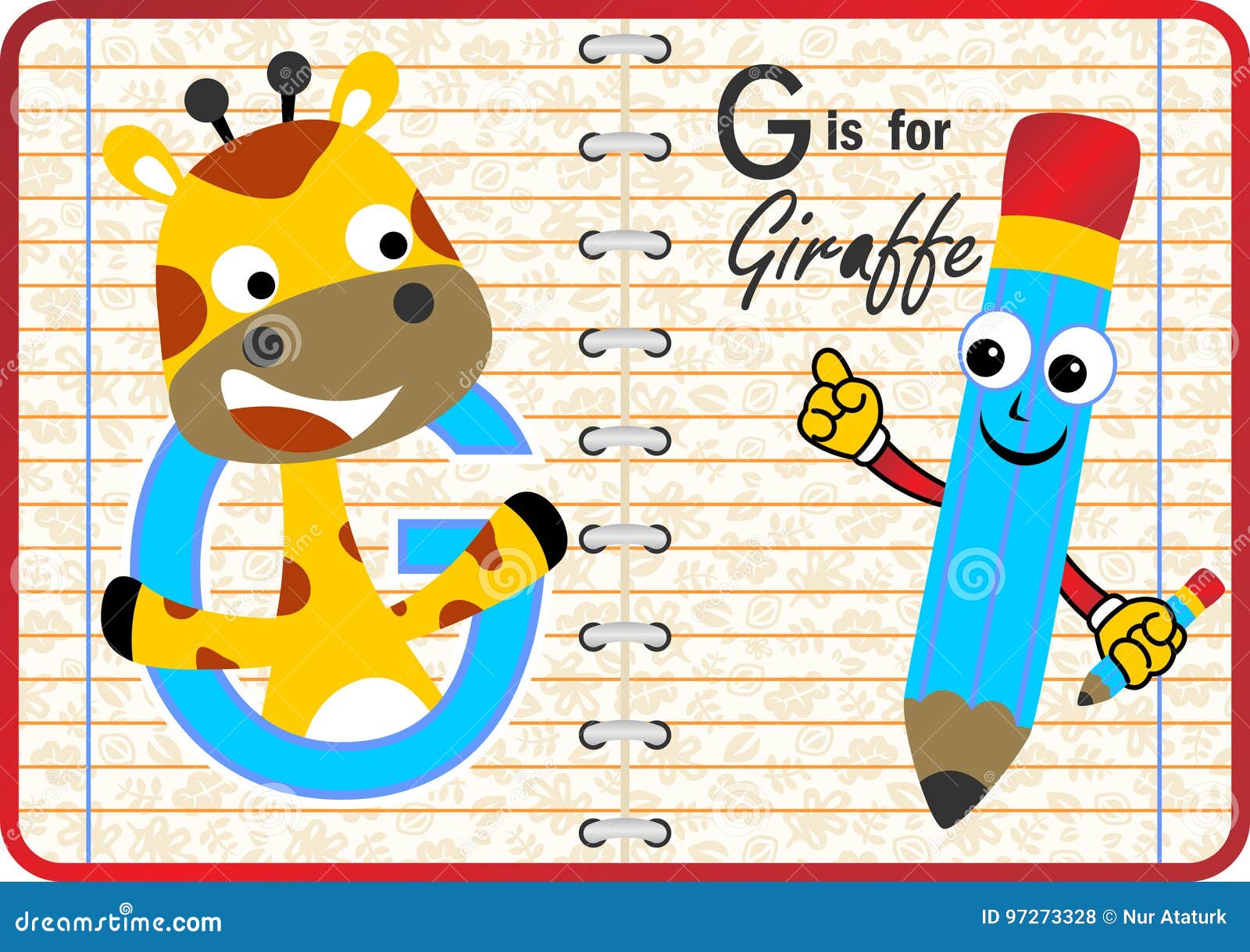 Giraffe on paper stock vector. Illustration of character - 97273328 Giraffe on paper stock vector. Illustration of character - 97273328