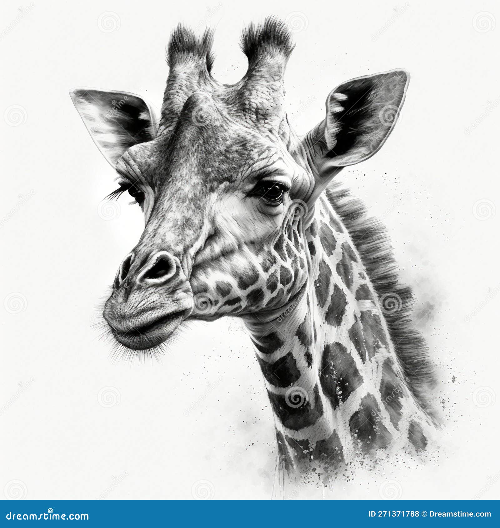 Giraffe Drawings / Sketch by Claudia Luethi alias Abdelghafar - Artist.com-anthinhphatland.vn