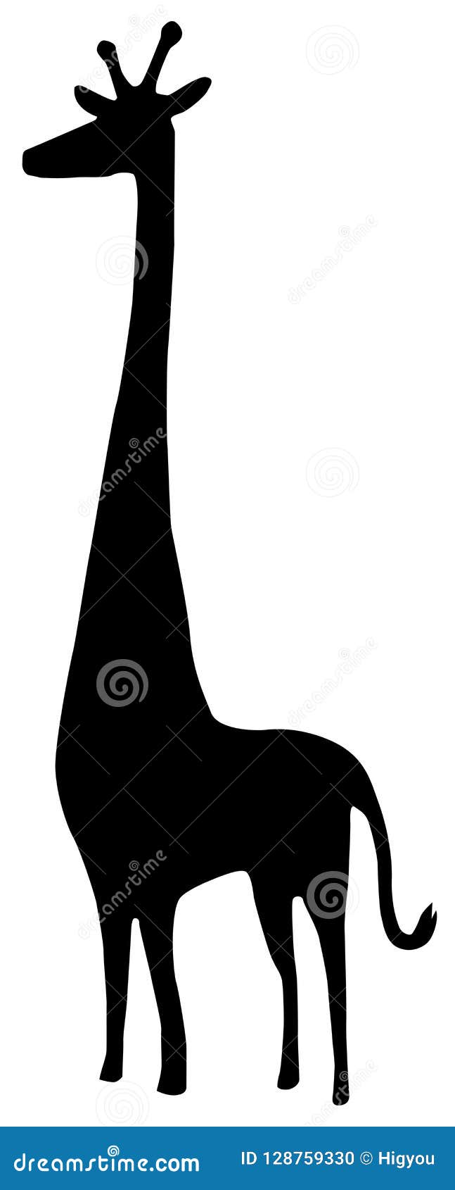 Download Giraffe Silhouette Stencil stock vector. Illustration of ...