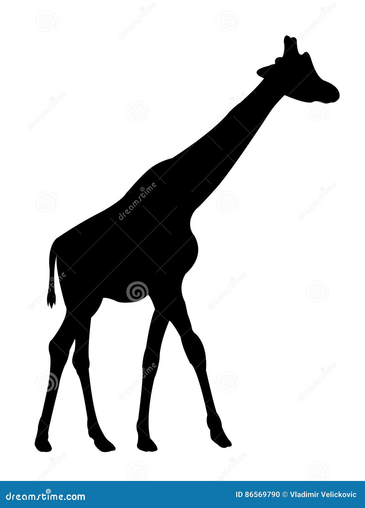 Giraffe Silhouette Vector RoyaltyFree Stock Photography 18371621
