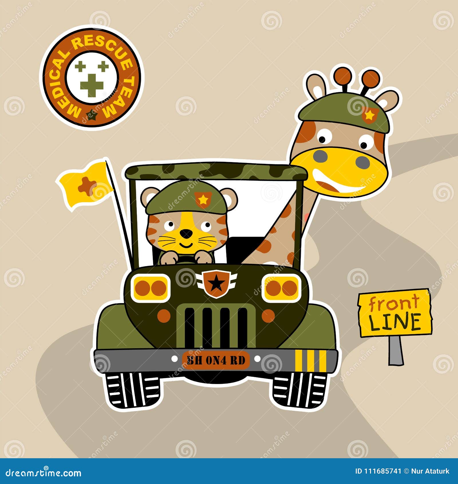 Cartoon Military Car and Animal Soldiers Stock Vector - Illustration of giraffe, icon: 111685741 Cartoon Military Car and Animal Soldiers Stock Vector - Illustration of giraffe, icon: 111685741