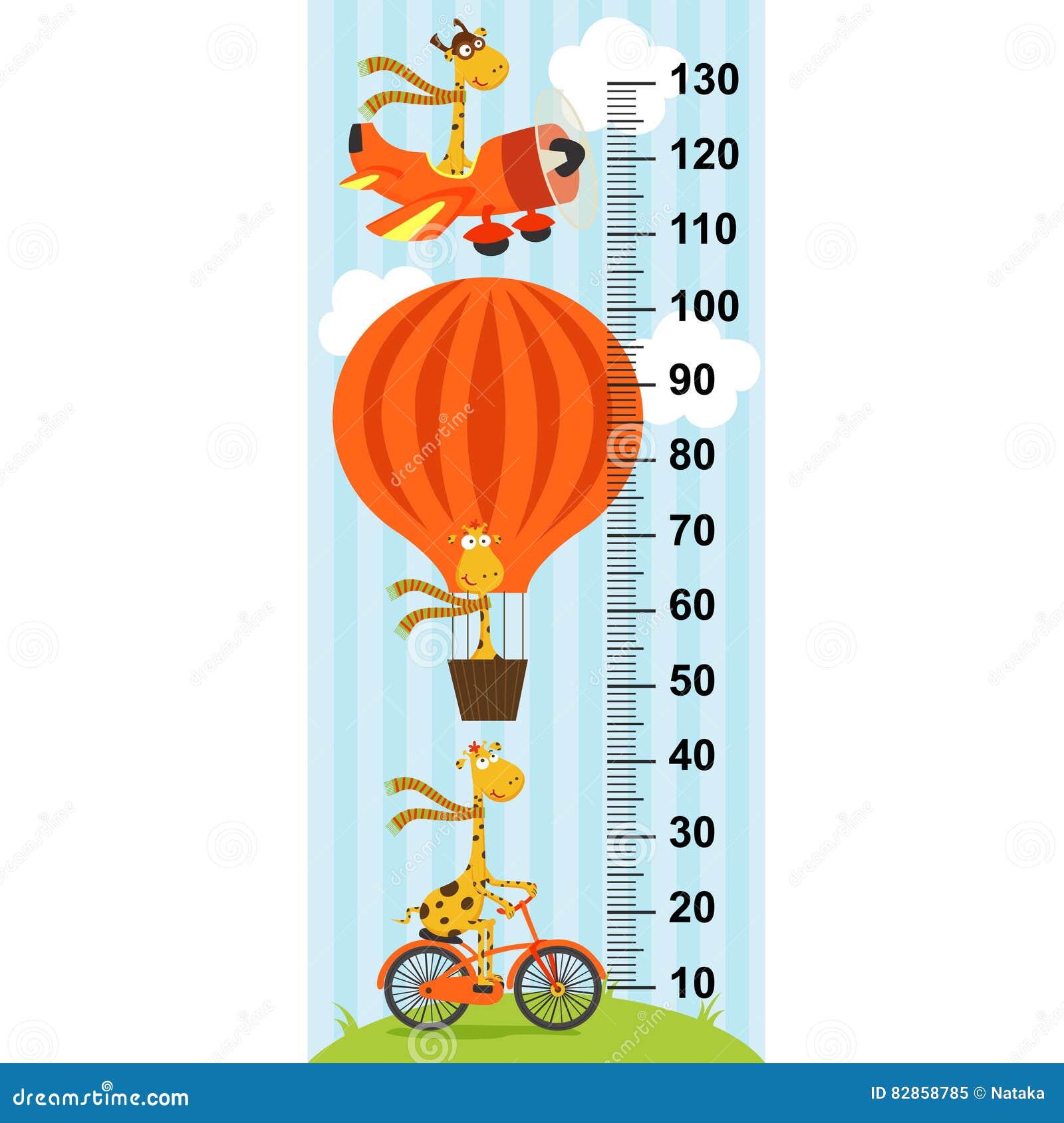 giraffe on transport height measure-  , eps