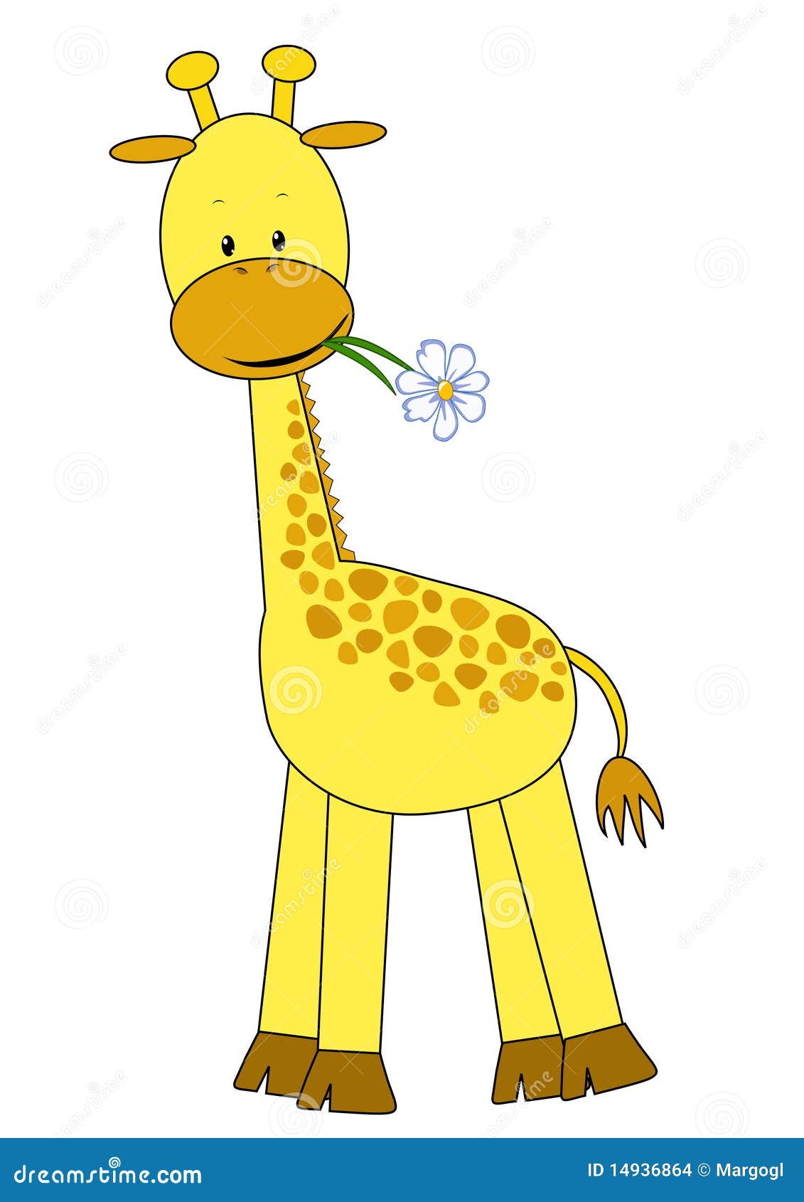 Рисунок жирафа для детей самый простой