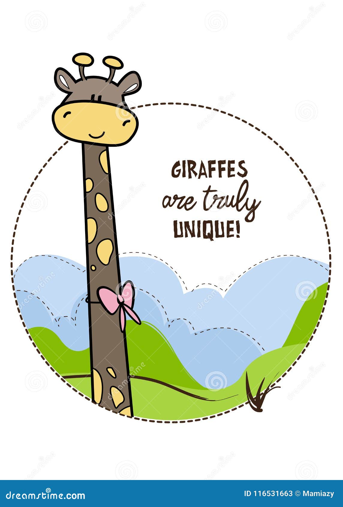 Giraffes are Truly Unique Design / Giraffe Lovers Vector / Zoo Animals  Stock Vector - Illustration of celebrate, giraffe: 116531663