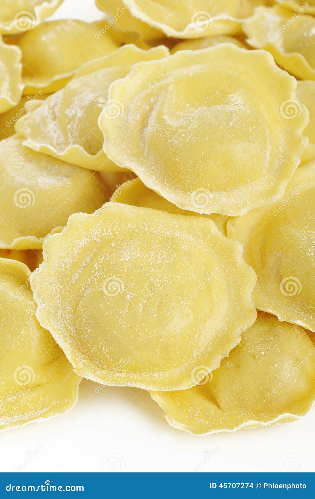 girasole pasta on white background