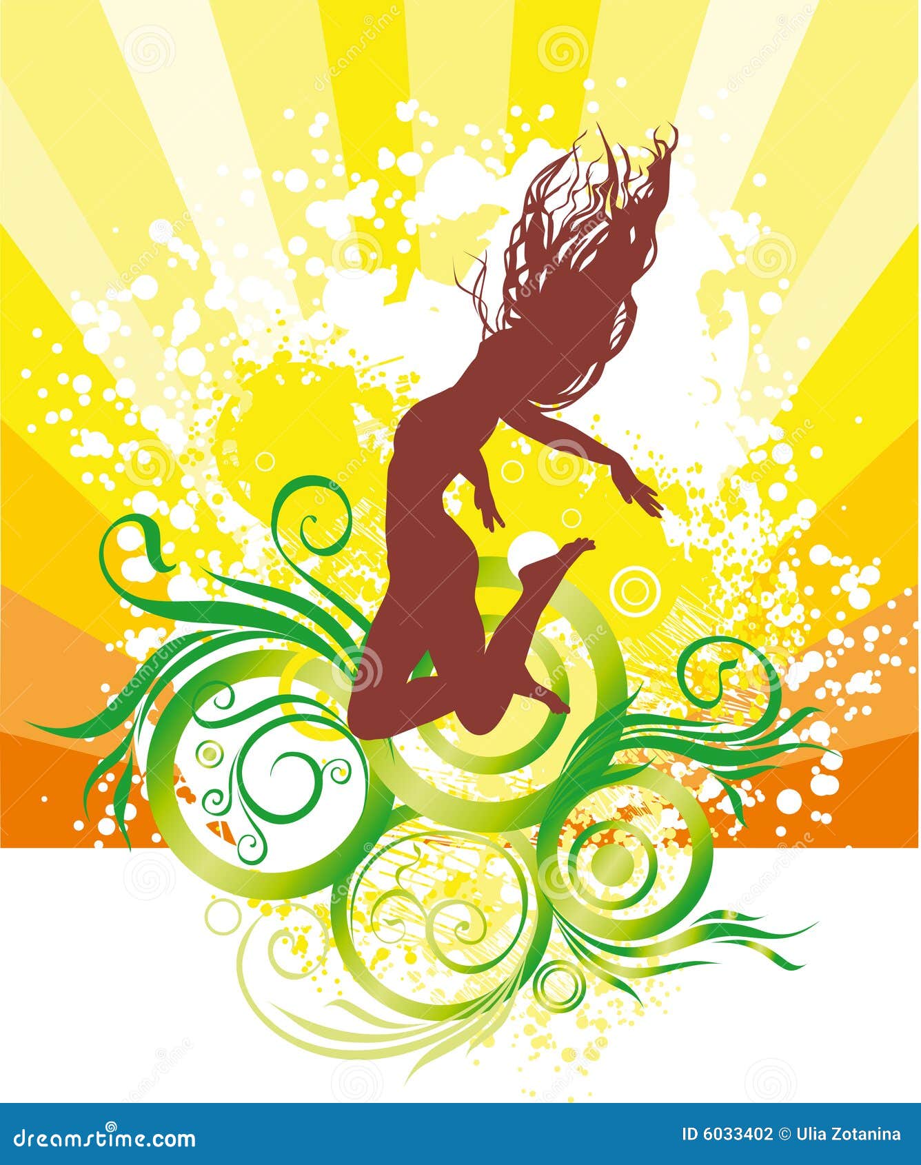The girl stock vector. Illustration of action, spring - 6033402