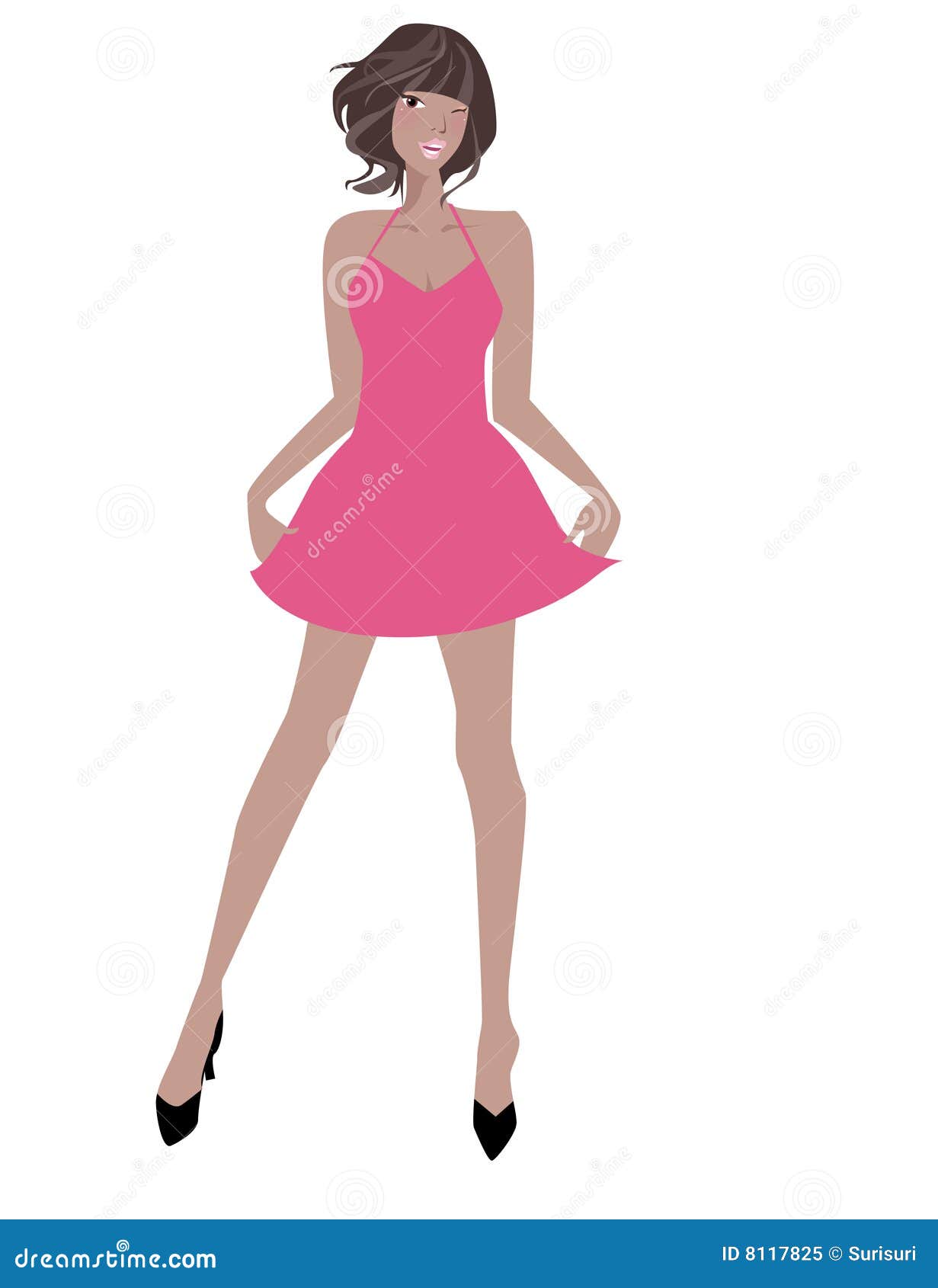 Girl stock vector. Illustration of cartoon, celebration - 8117825
