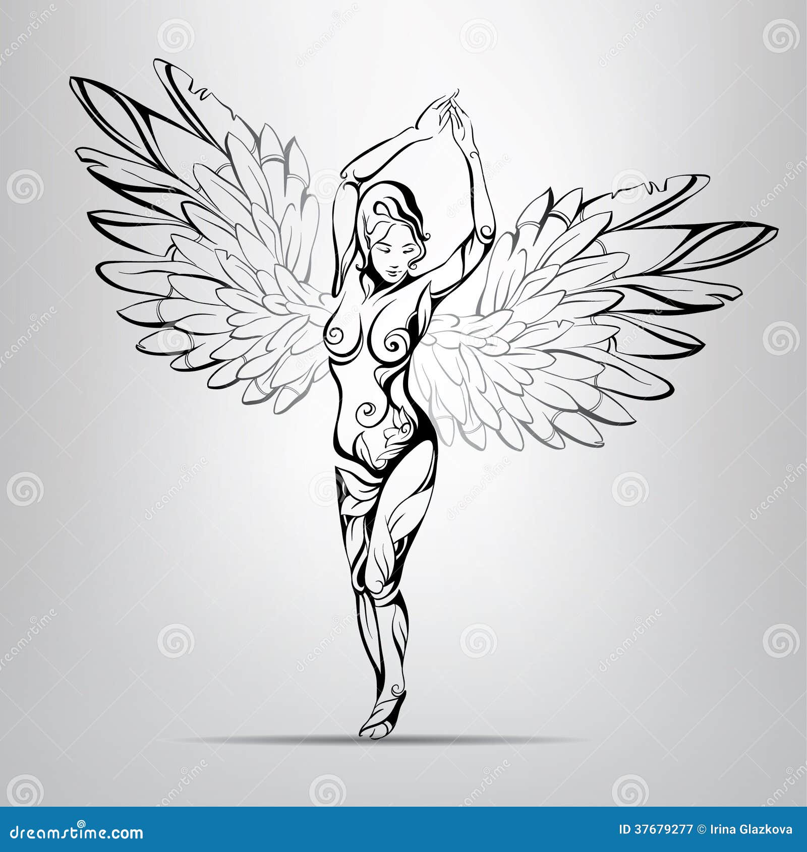 ангел голая рисунок фото 25
