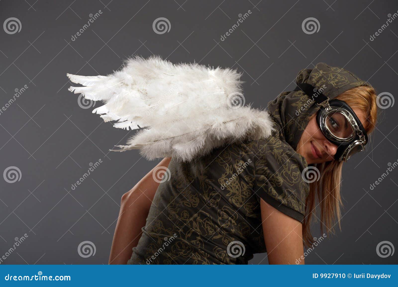 The Girl with Angelic Wings Stock Photo Image of female, angel 9927910