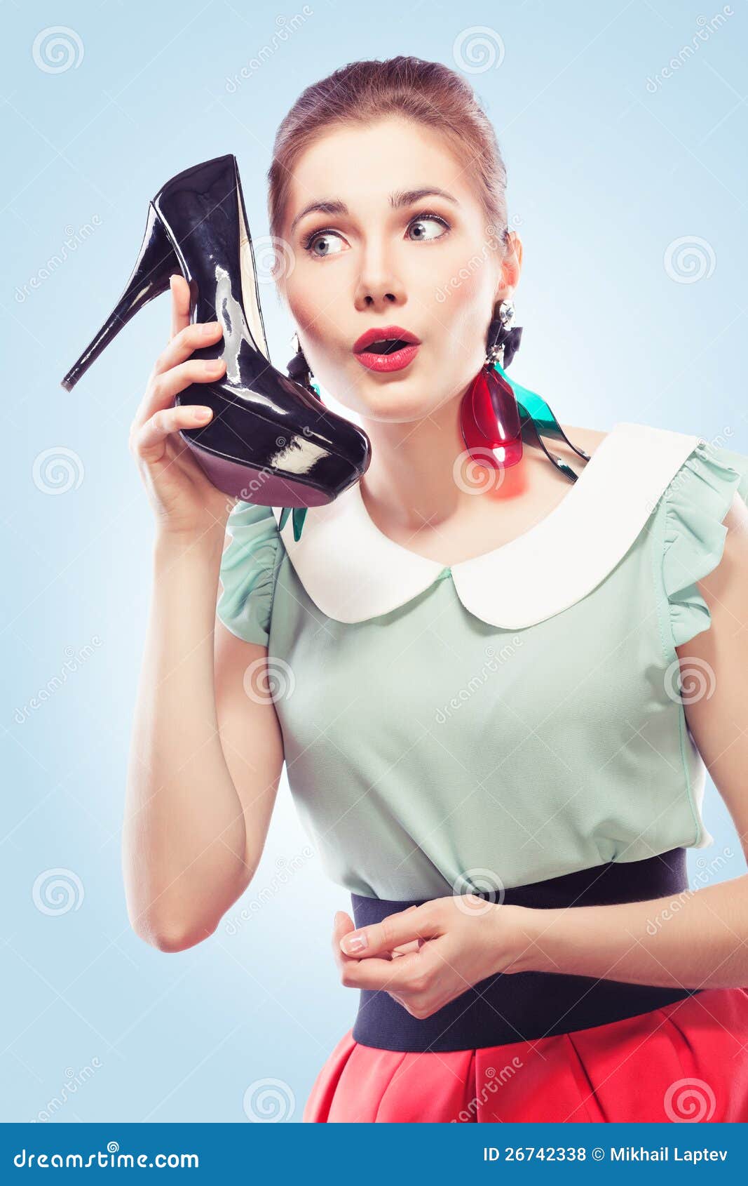 Girl Answering The Shoe Call Stock Photo - Image: 26742338 Girl Answering The Shoe Call Stock Photo - Image: 26742338