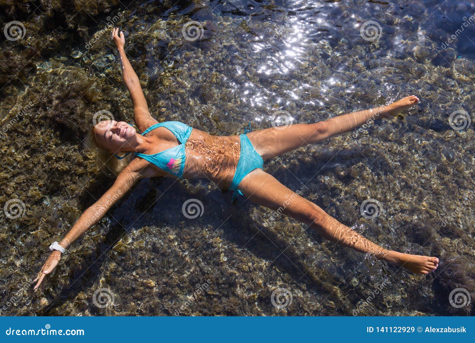 Legs Spread In Bikini