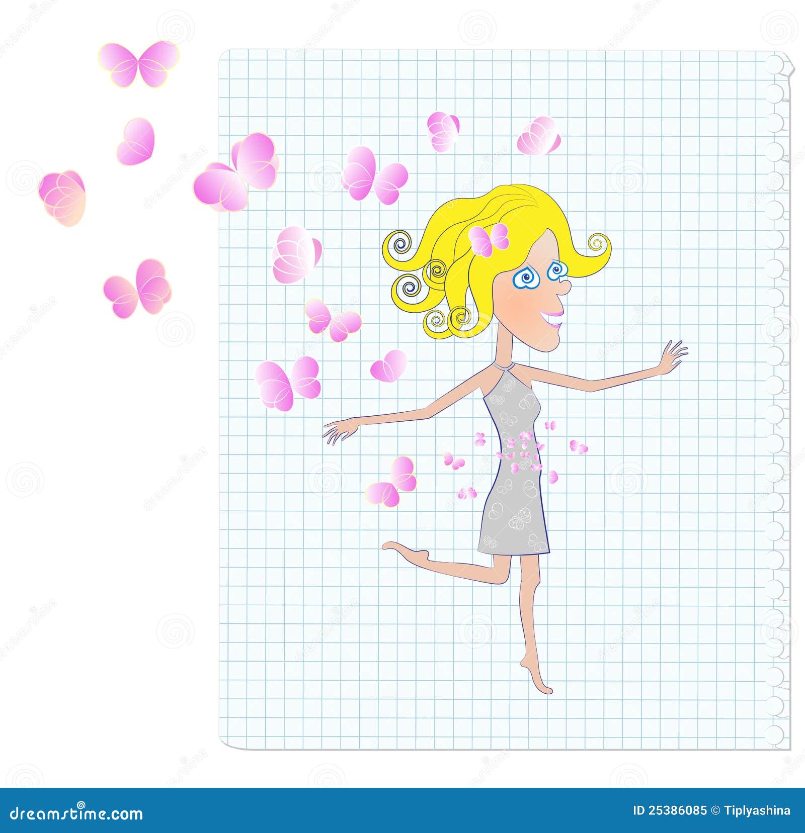 The girl aspiring to love stock vector. Illustration of heart 25386085