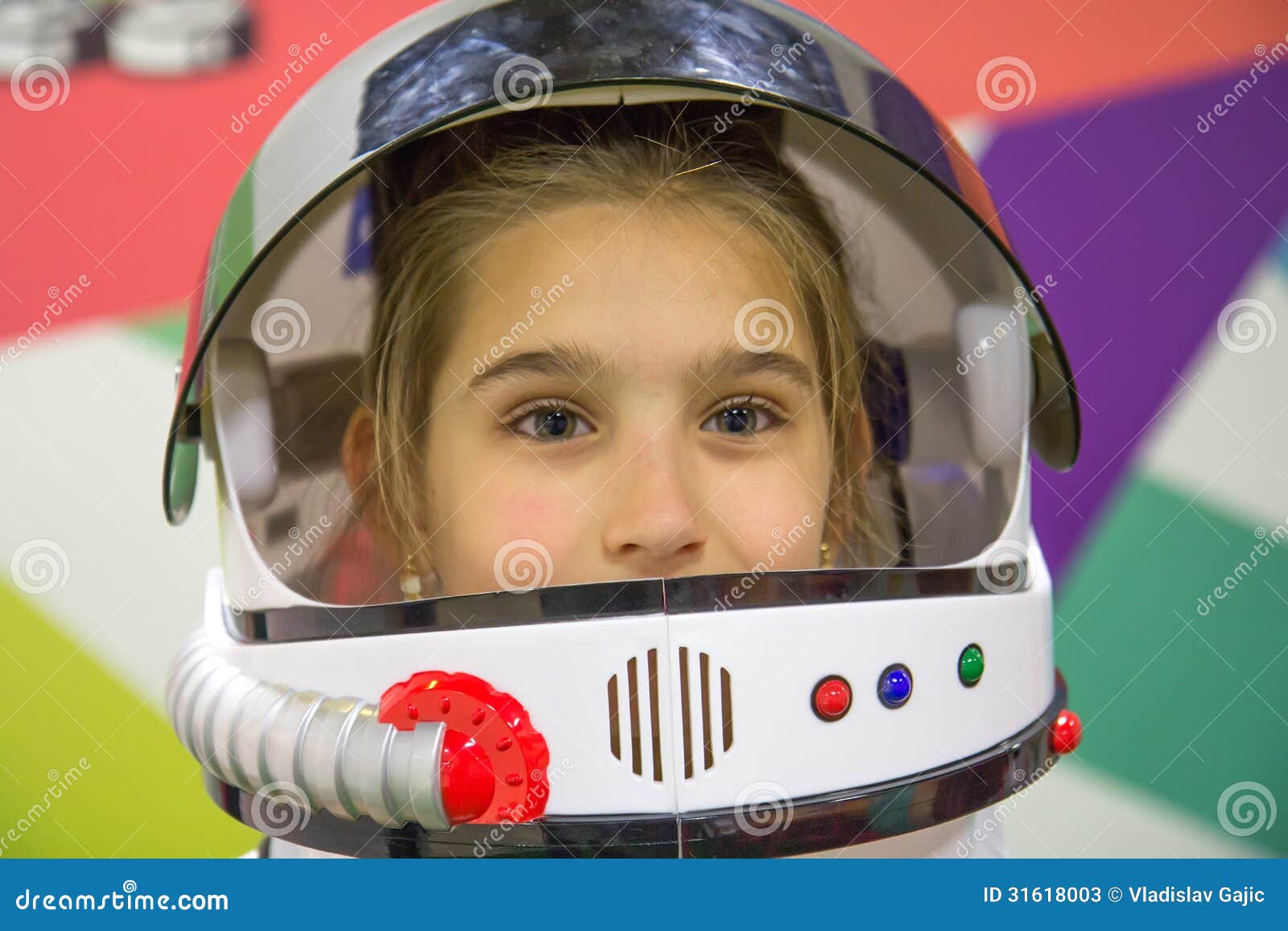 Girl astronaut stock image. Image of pretty, moon, future - 31618003