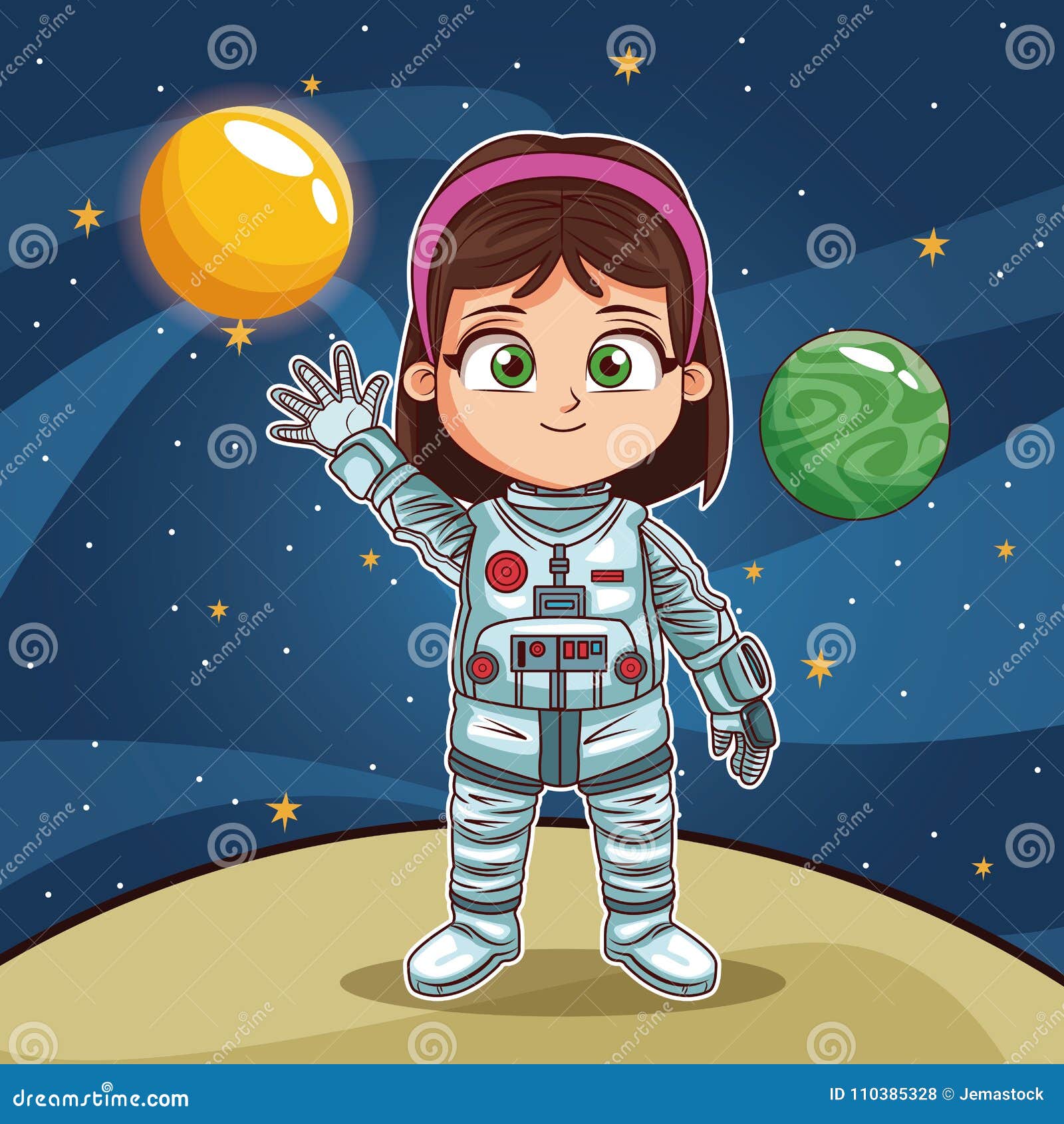 Girl Astronaut on Planet Cartoon Stock Vector - Illustration of outdoors, costume: 110385328 Girl Astronaut on Planet Cartoon Stock Vector - Illustration of outdoors, costume: 110385328