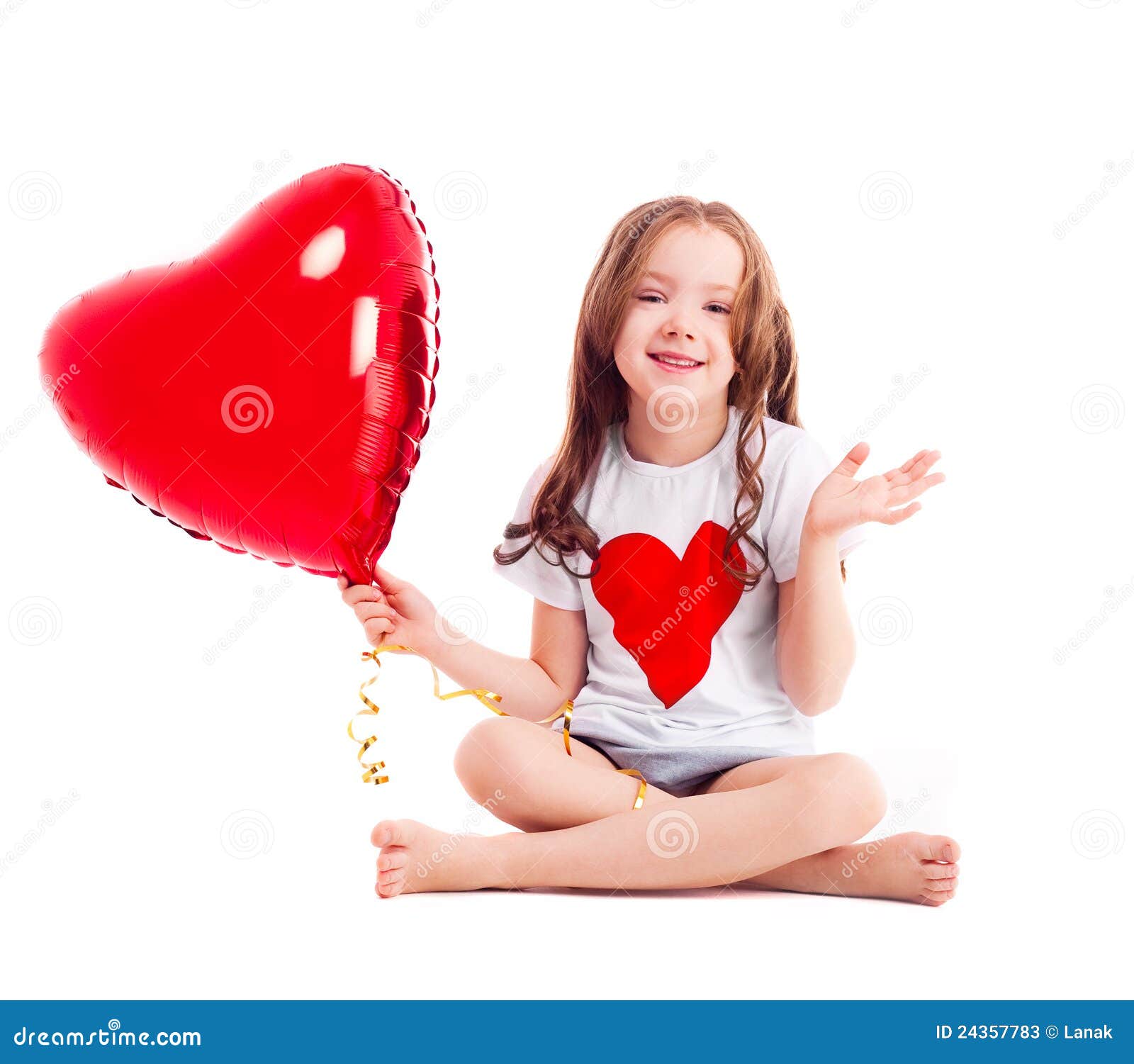 Girl with a balloon stock image. Image of celebration 24357783