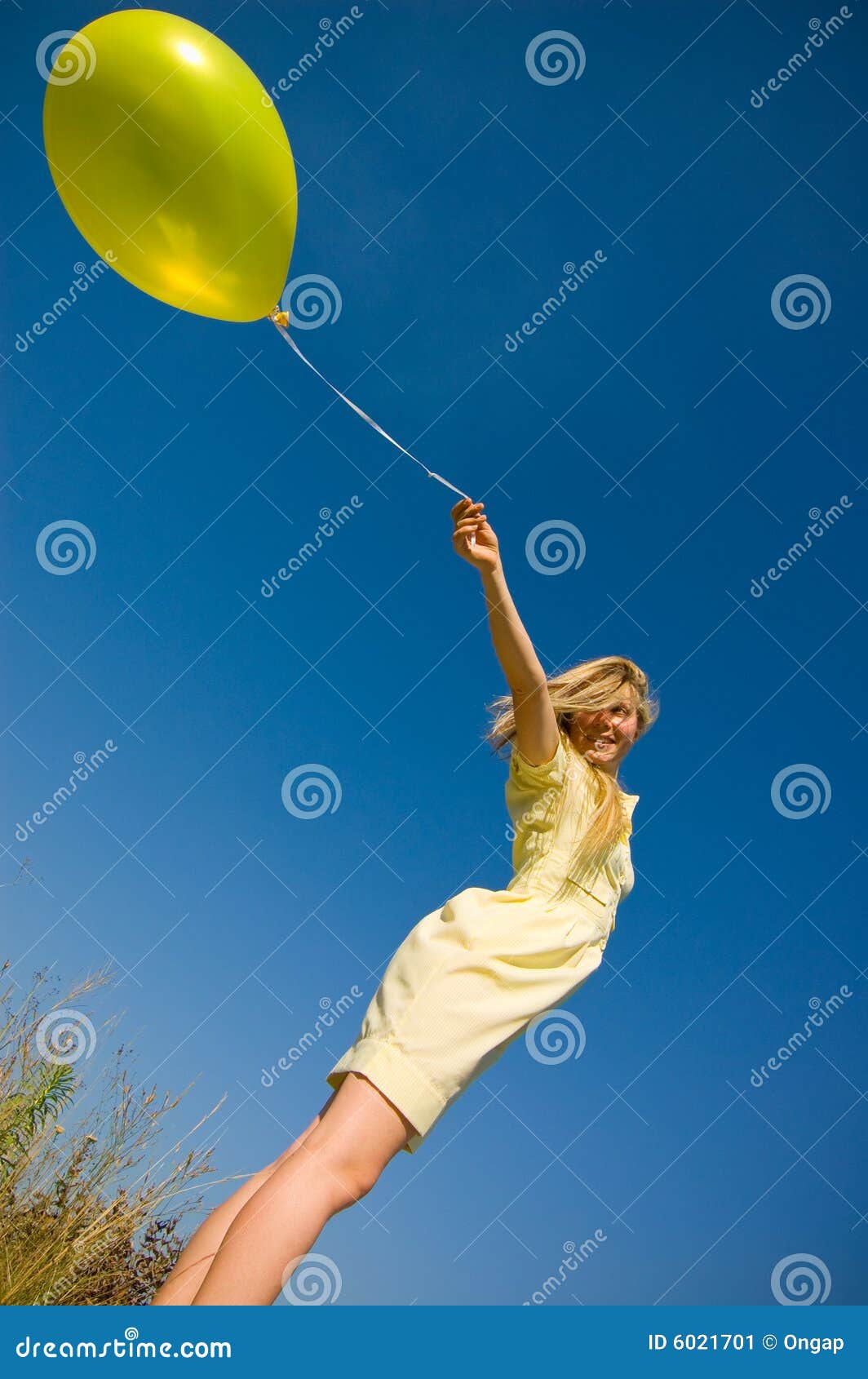 Girl with balloon stock image. Image of girl, activity 6021701