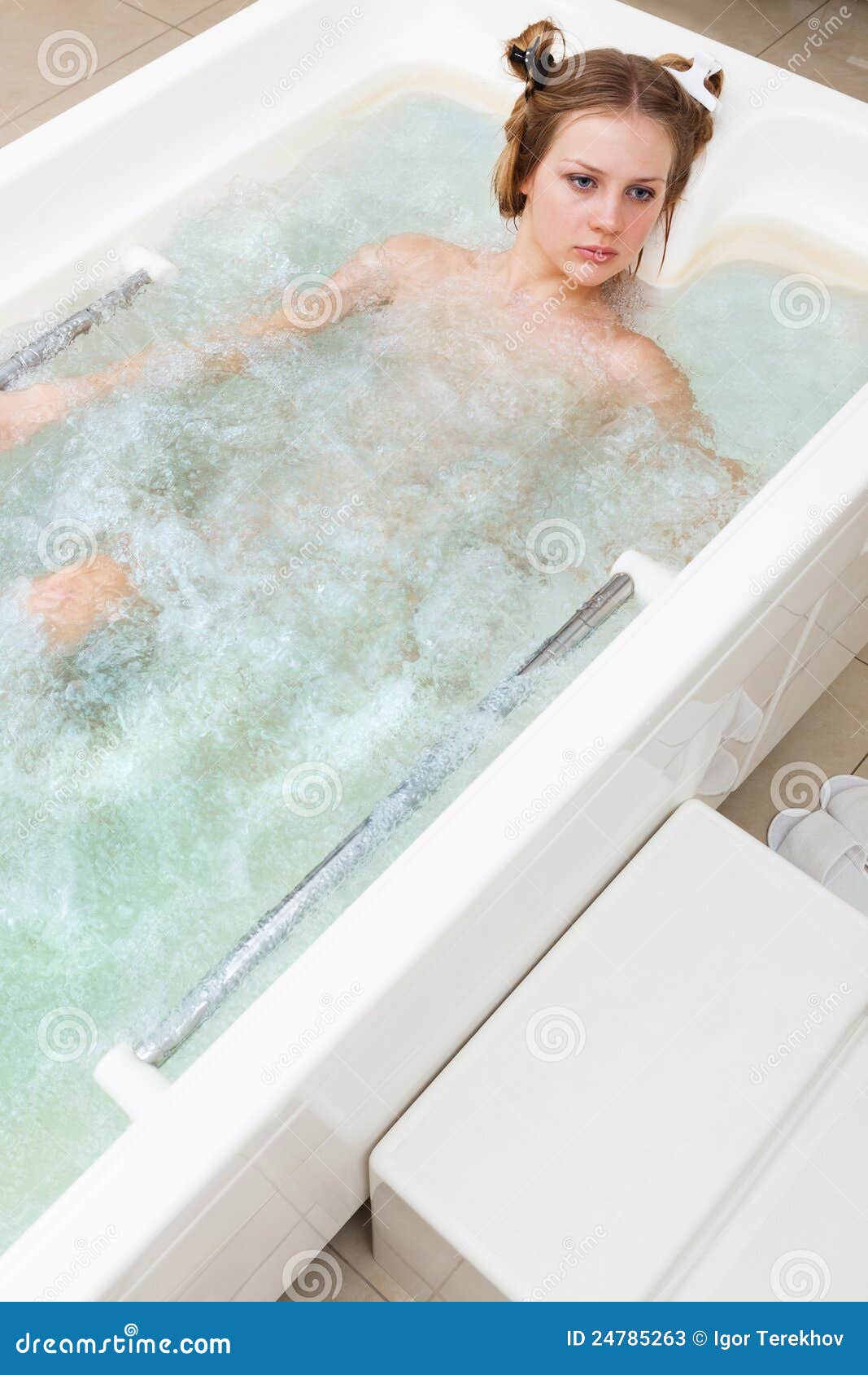 Girl in a bathtub stock image. Image of healthy, people 24785263
