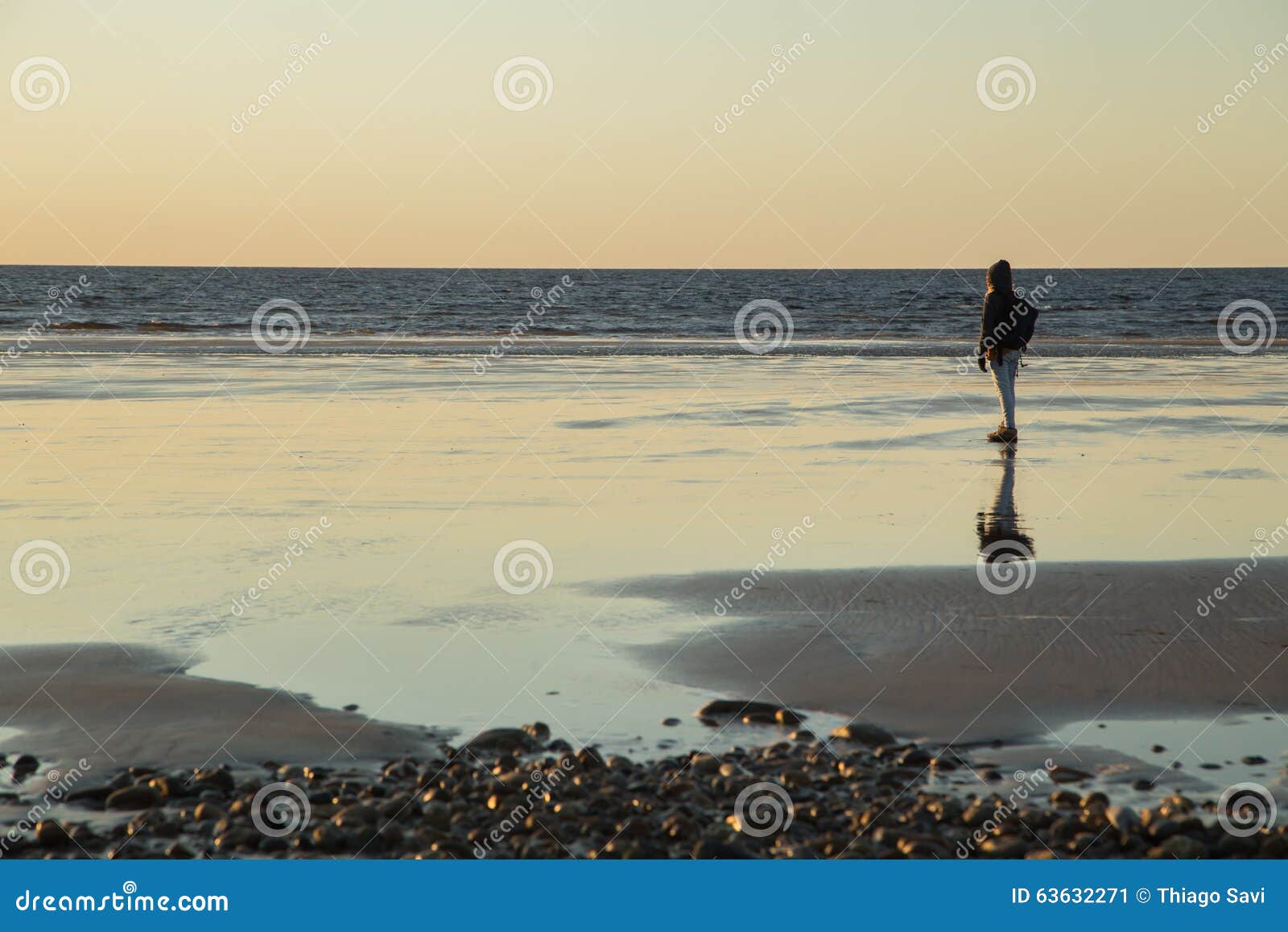 a girl at the beach shore