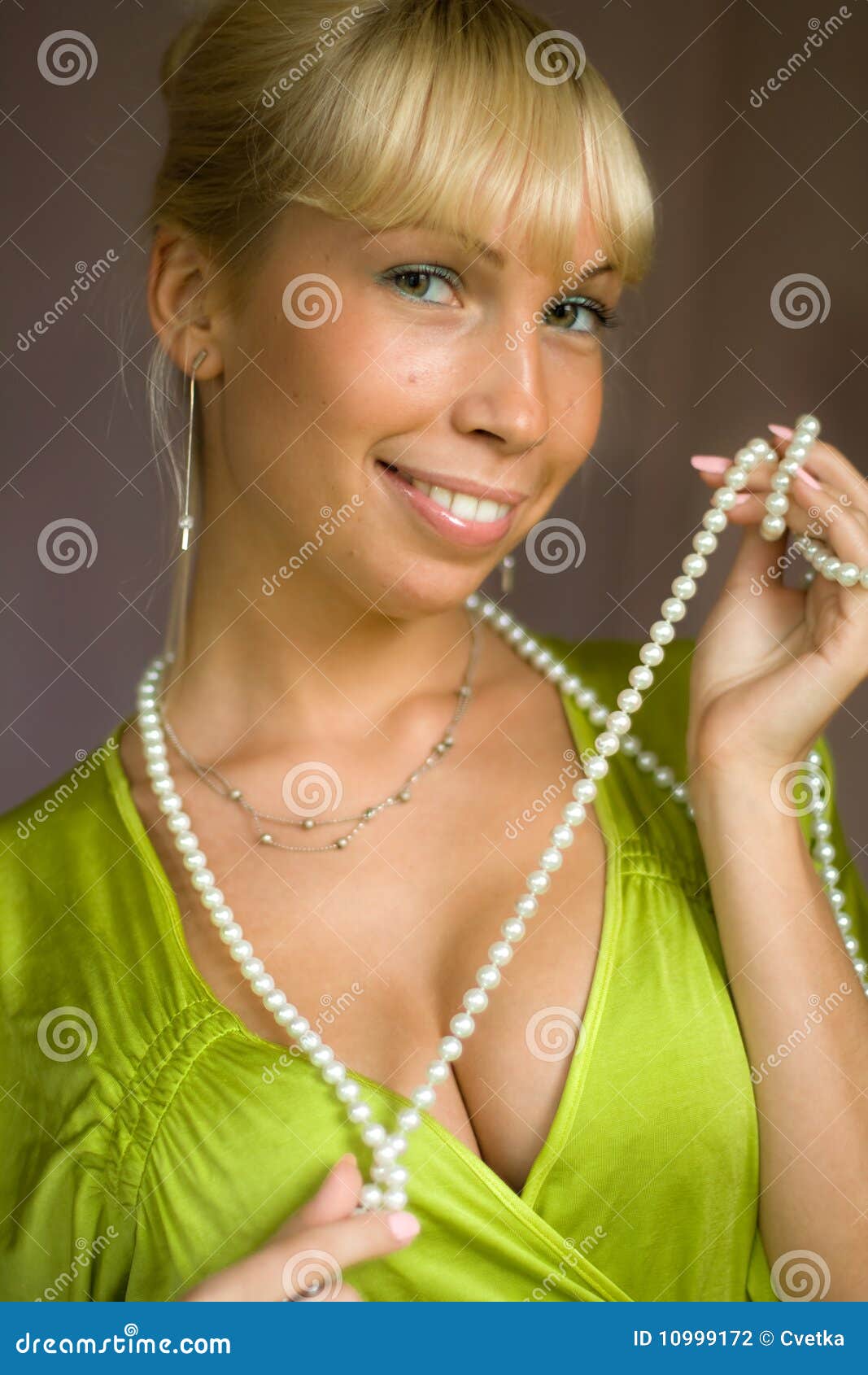 Girl with beads stock photo. Image of expressive, people 10999172