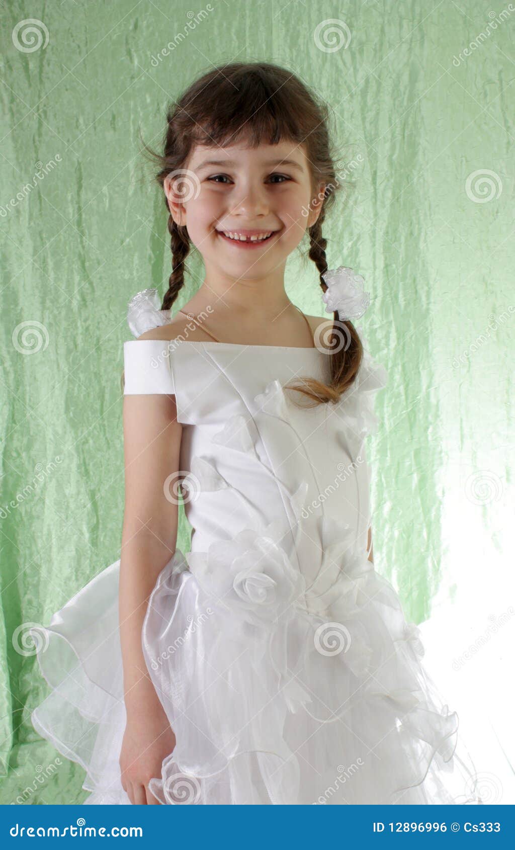 Girl in a beautiful dress. stock photo. Image of beautiful 12896996