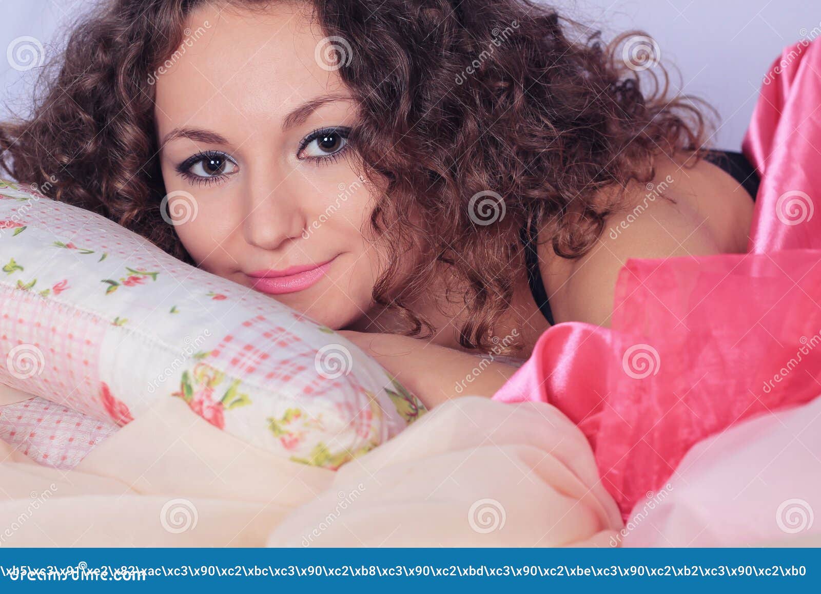 Girl in bed stock image. Image of pink, fresh, smile 27874891