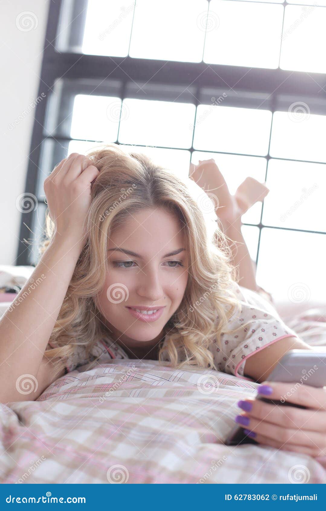 Girl in bed stock photo. Image of housewife, apartment 62783062