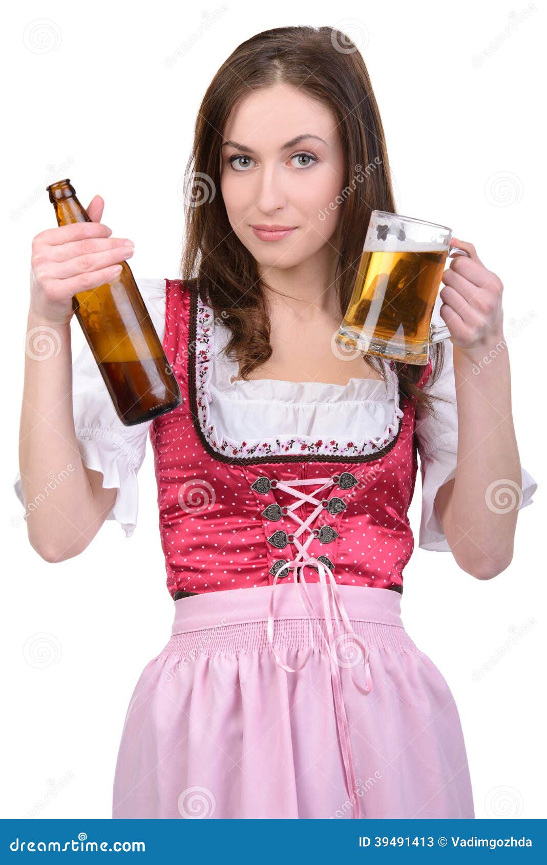 Girl with beer stock image. Image of europe, alcohol - 39491413