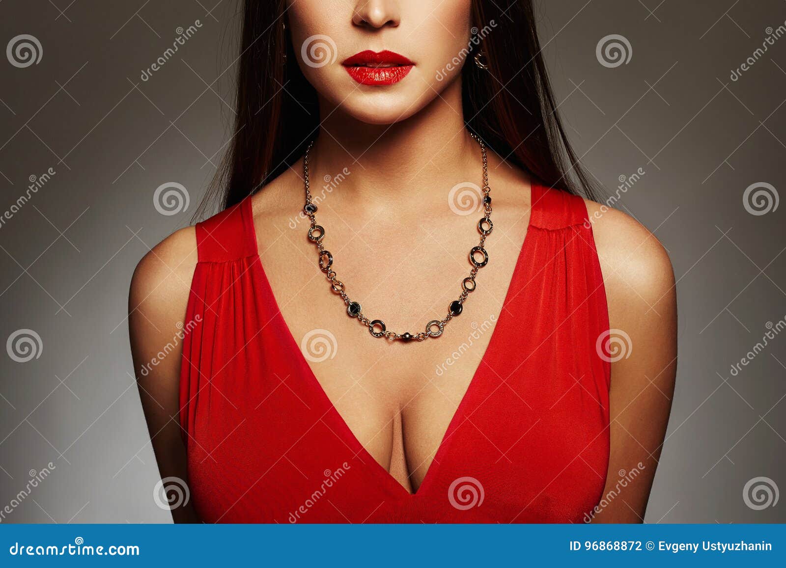 Girl with Big Beautiful Breasts Stock Photo - Image of cosmetics