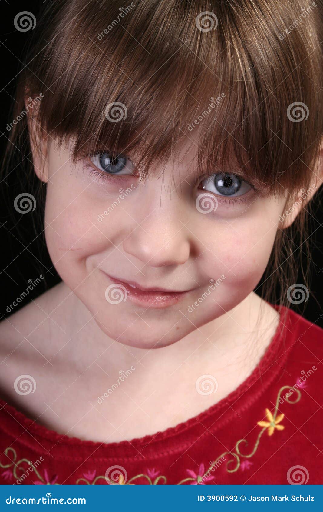 Girl Big Blue Eyes Face Stock Photography - Image: 3900592