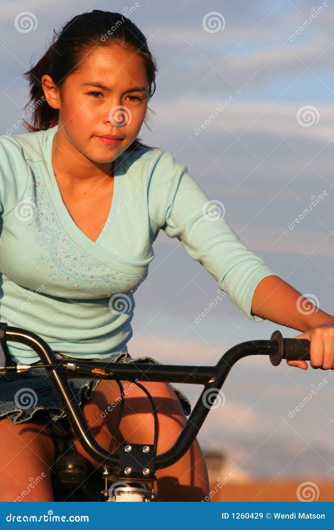 Girl On Bike Ride Royalty Free Stock Images Image 1260429
