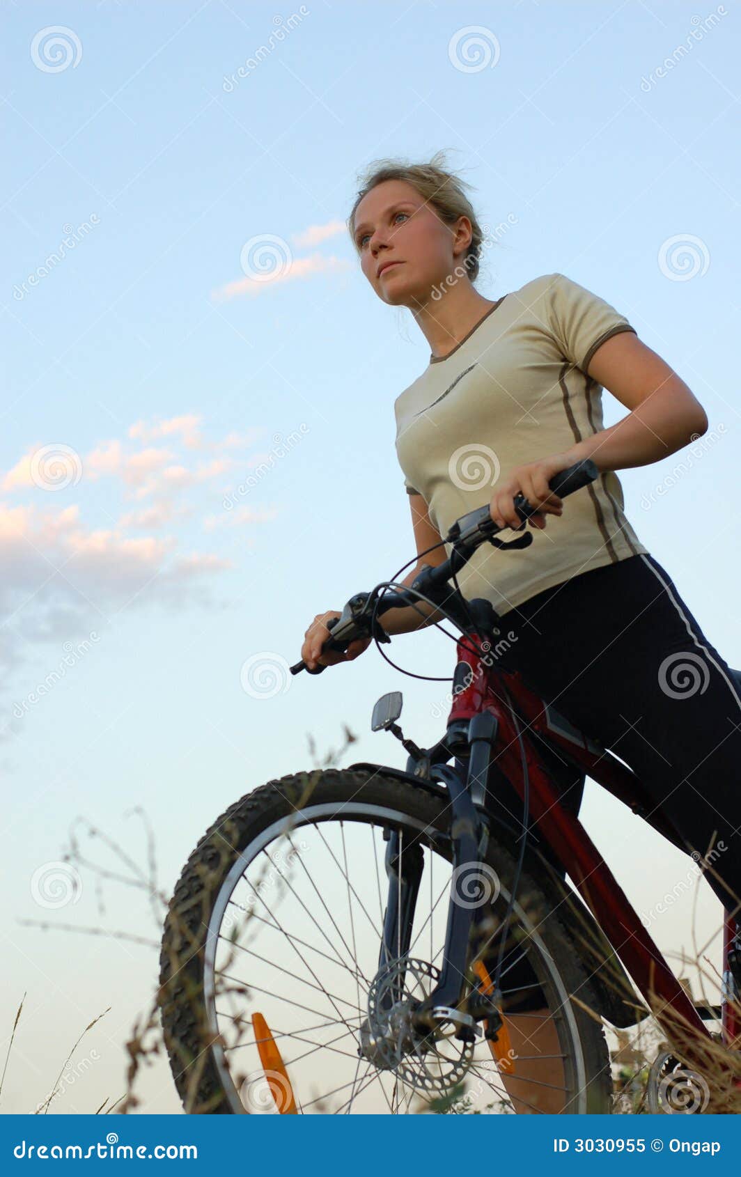 Girl biking stock image. Image of muscular, sporty, ride 3030955