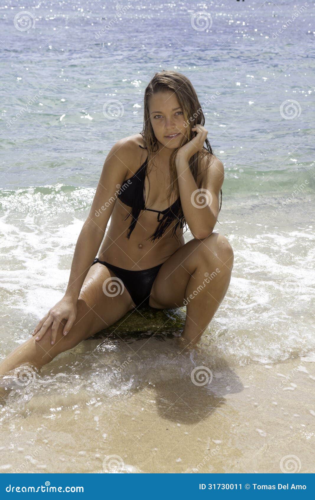 girl in bikini at the beach