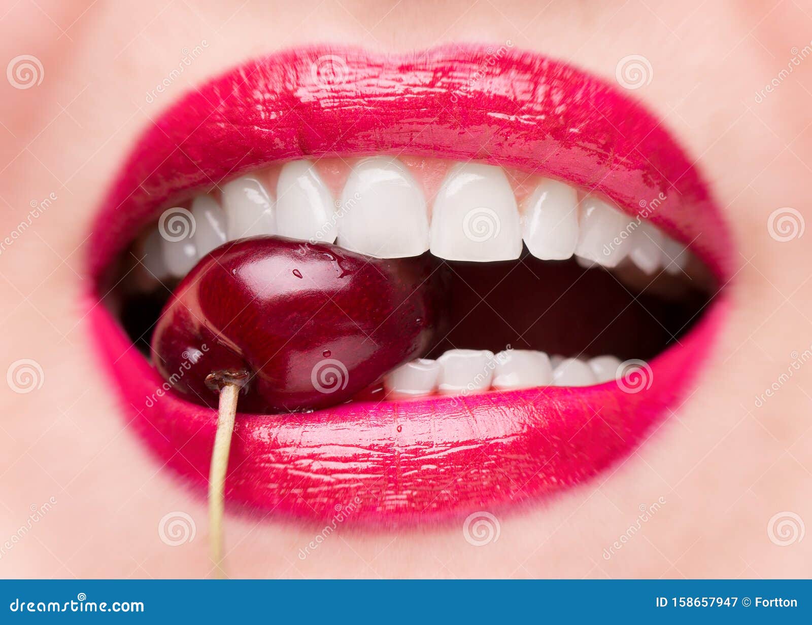 Sexy Woman Eating Ripe Cherry Stock Image - Image: 5402051