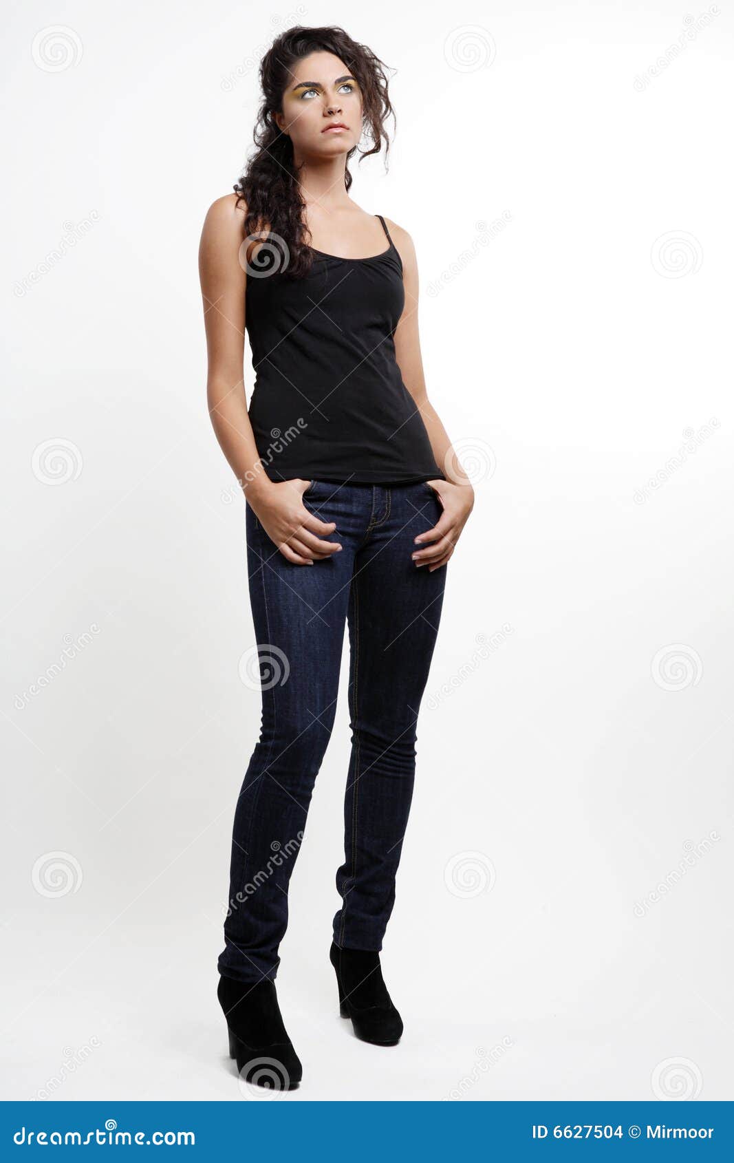 Girl in black shirt. stock photo. Image of fashion, beauty - 6627504