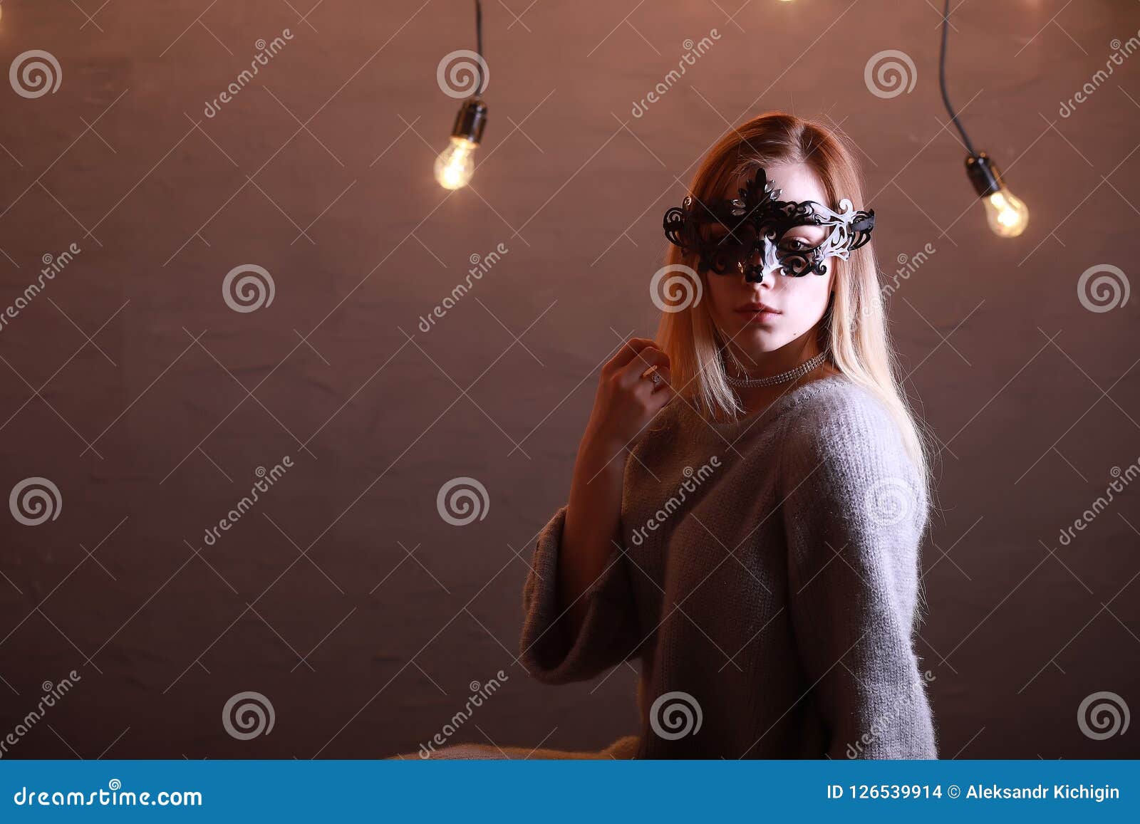 Blonde Hair with White Mask - wide 11