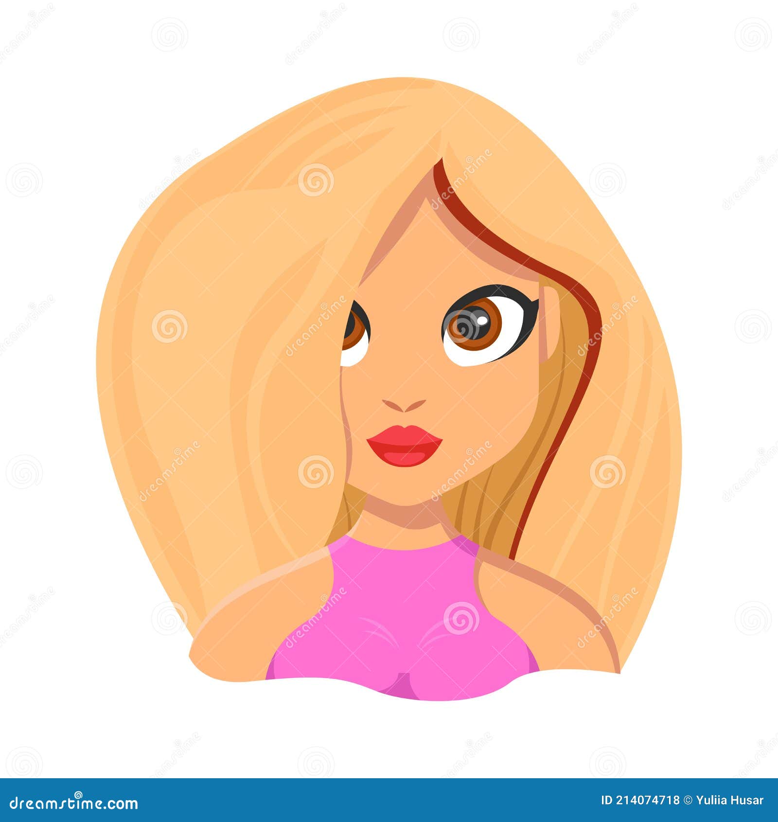Girl with Blonde Hair on Avatar Stock Vector - Illustration of blonde, beautiful: 214074718 Girl with Blonde Hair on Avatar Stock Vector - Illustration of blonde, beautiful: 214074718